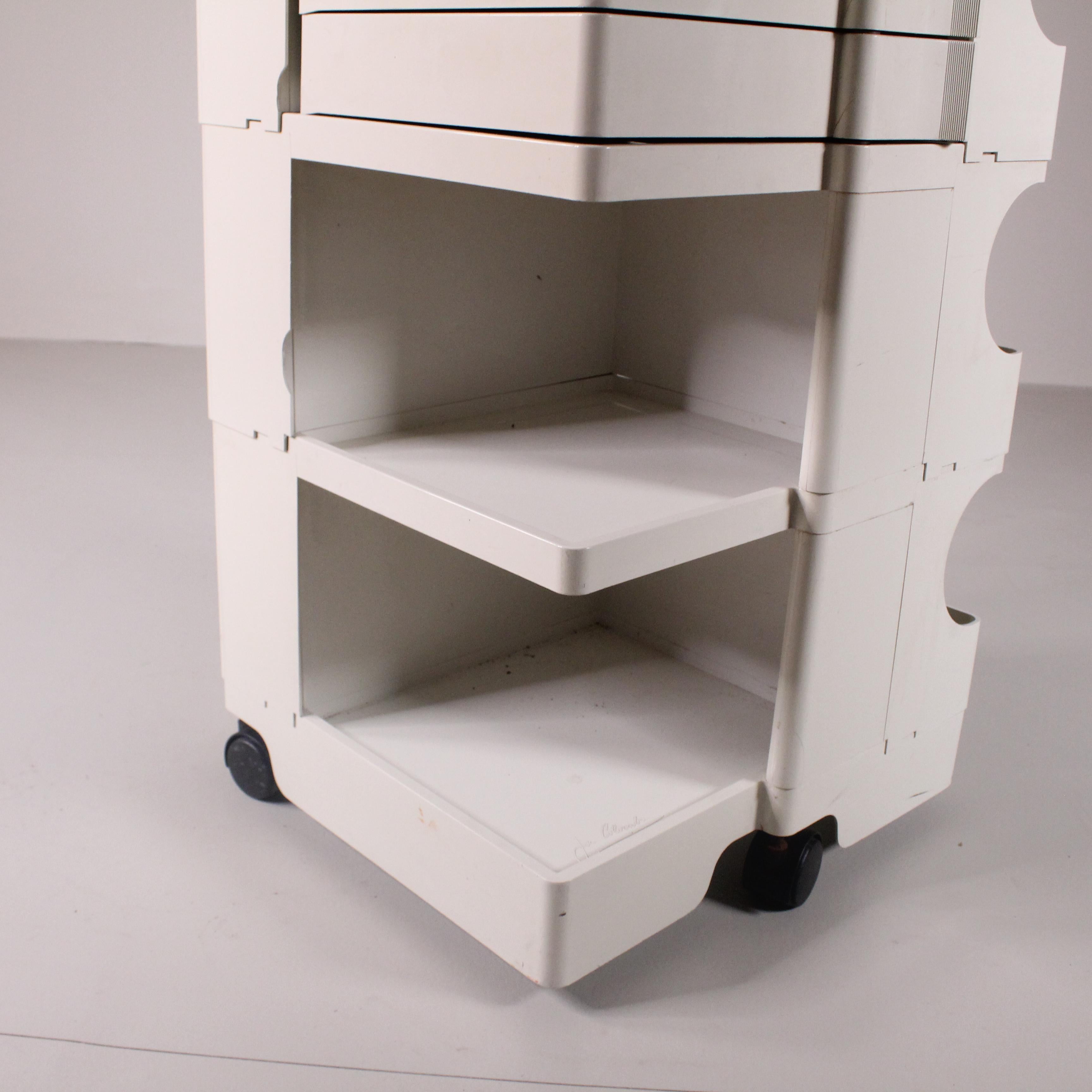 Late 20th Century Boby white trolley, Joe Colombo, Bieffeplast For Sale
