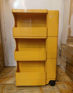 Boby yellow trolley, by Joe Colombo for Bieffeplast