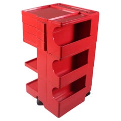 Carrello Boby rosso, Joe Colombo, Bieffeplast