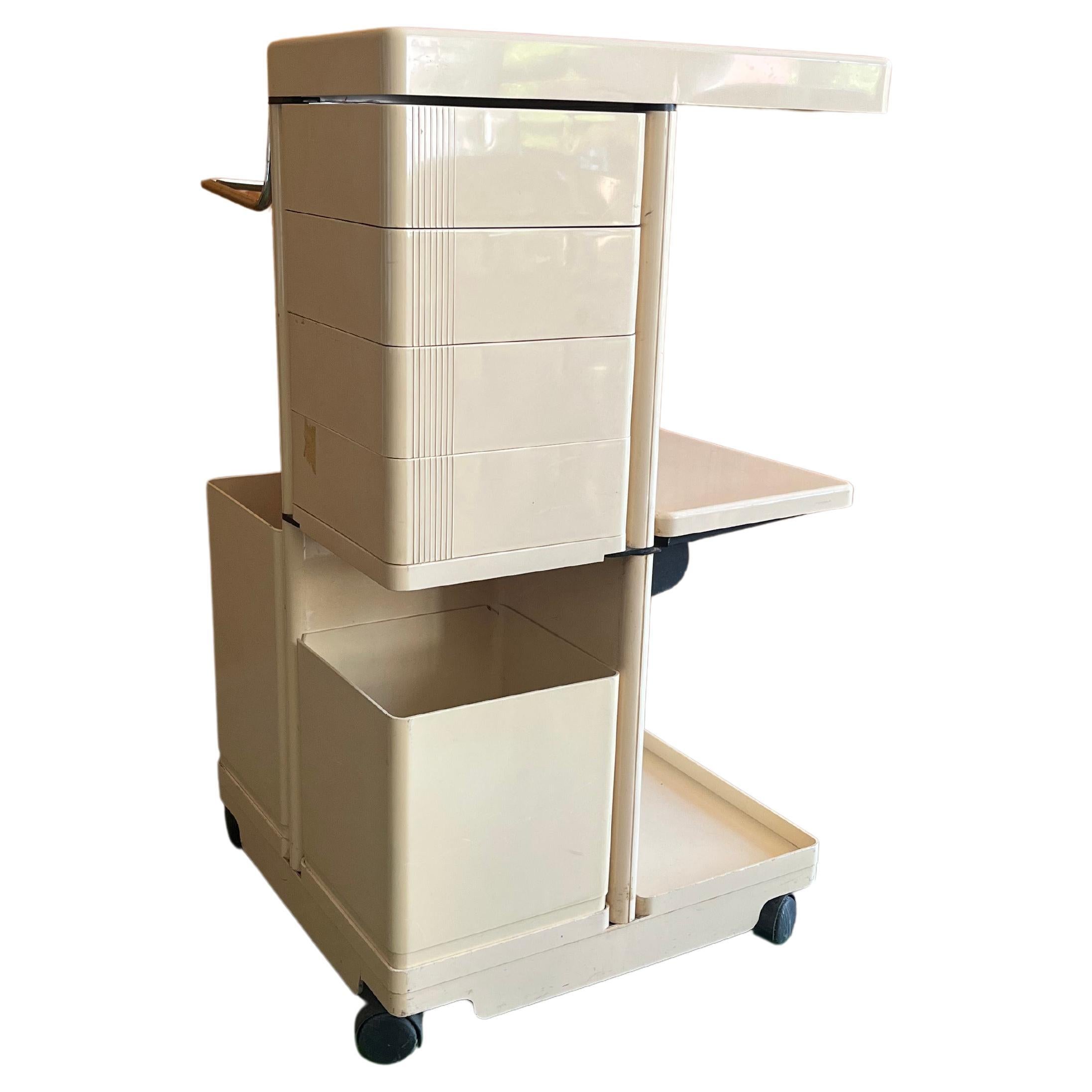 Trolley with wheels and compartments by Fabio Lenci for Guzzini For Sale