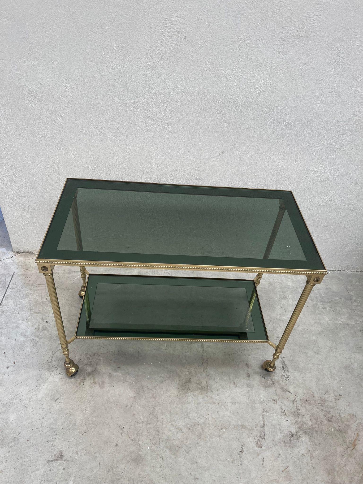 Trolley With Silvered Brass Glazing In Excellent Condition For Sale In Cantù, IT