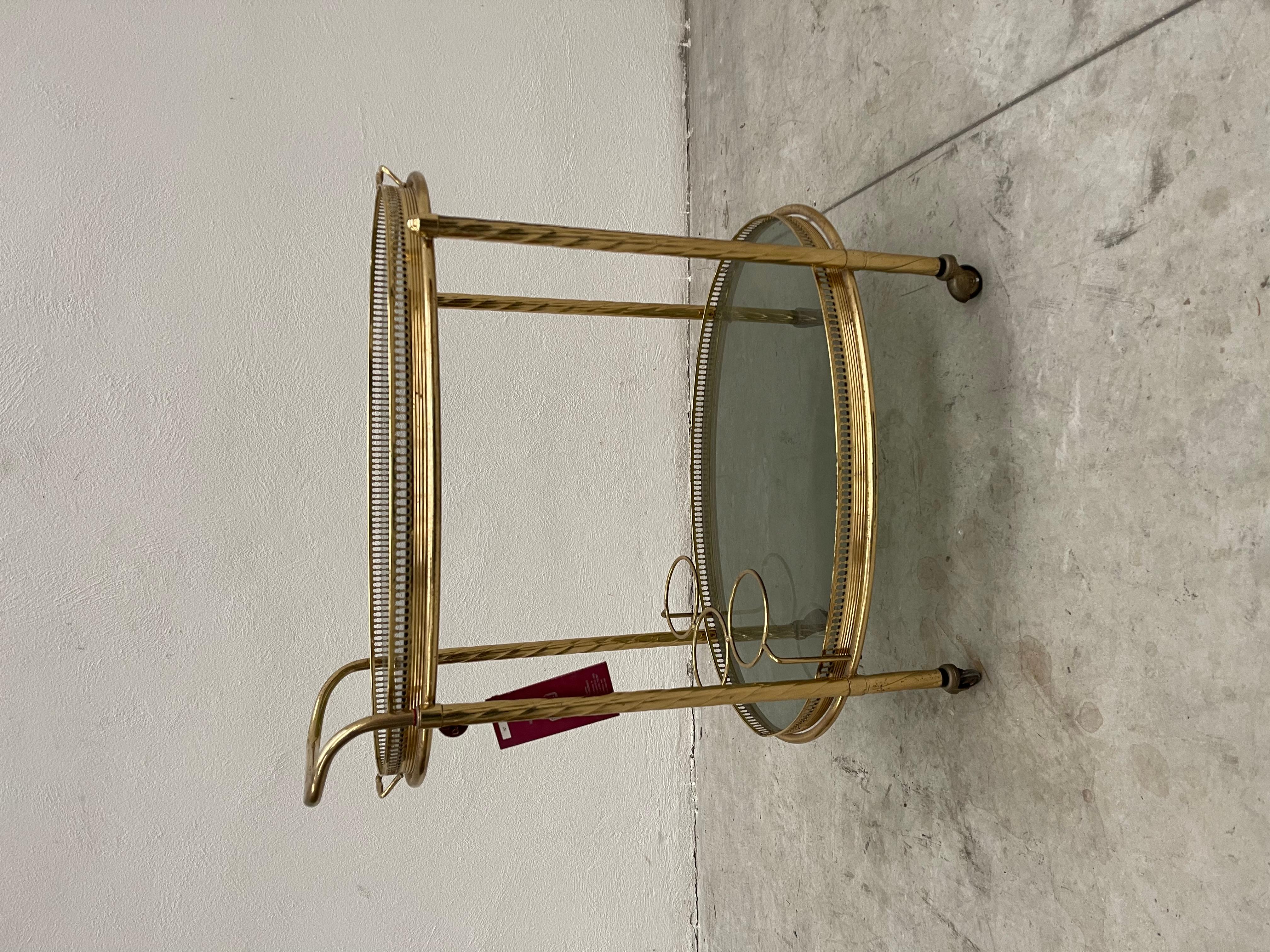 Vintage brass food trolley