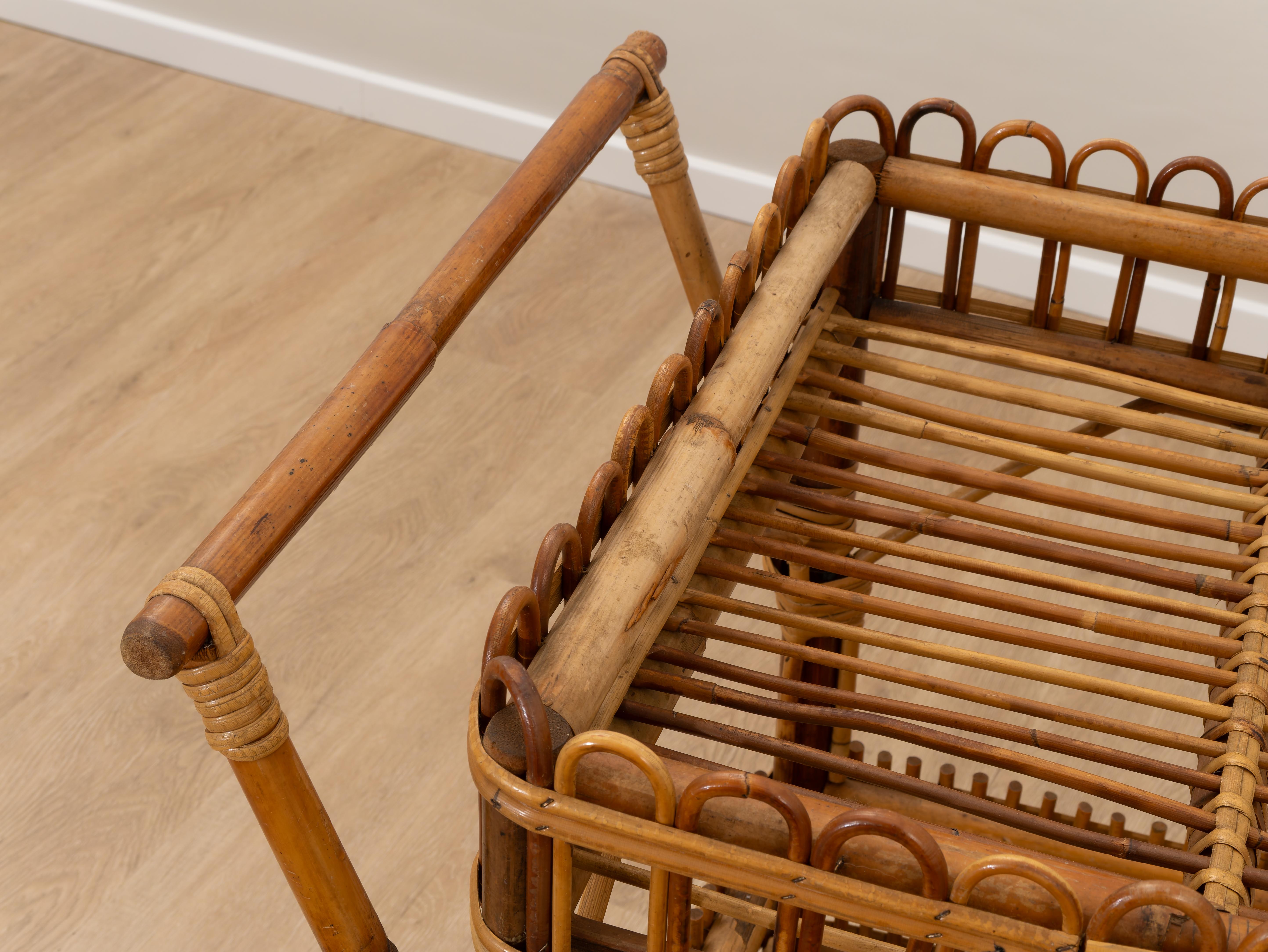 Mid-Century Modern Bamboo trolley, 1960s For Sale