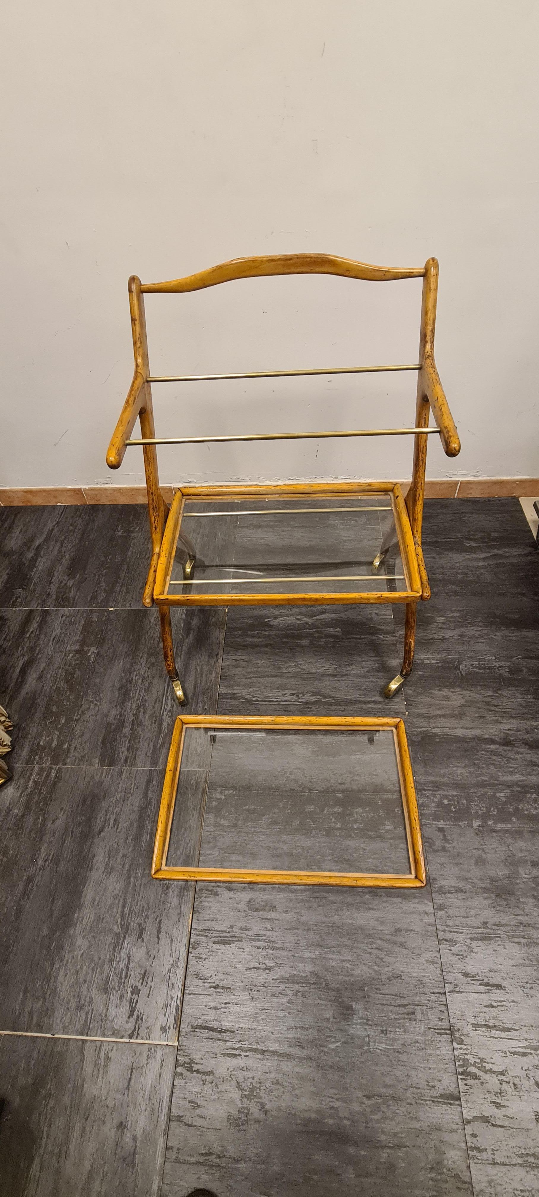 Ash cart with pull-out trays by Cesare Lacca 1950s 5