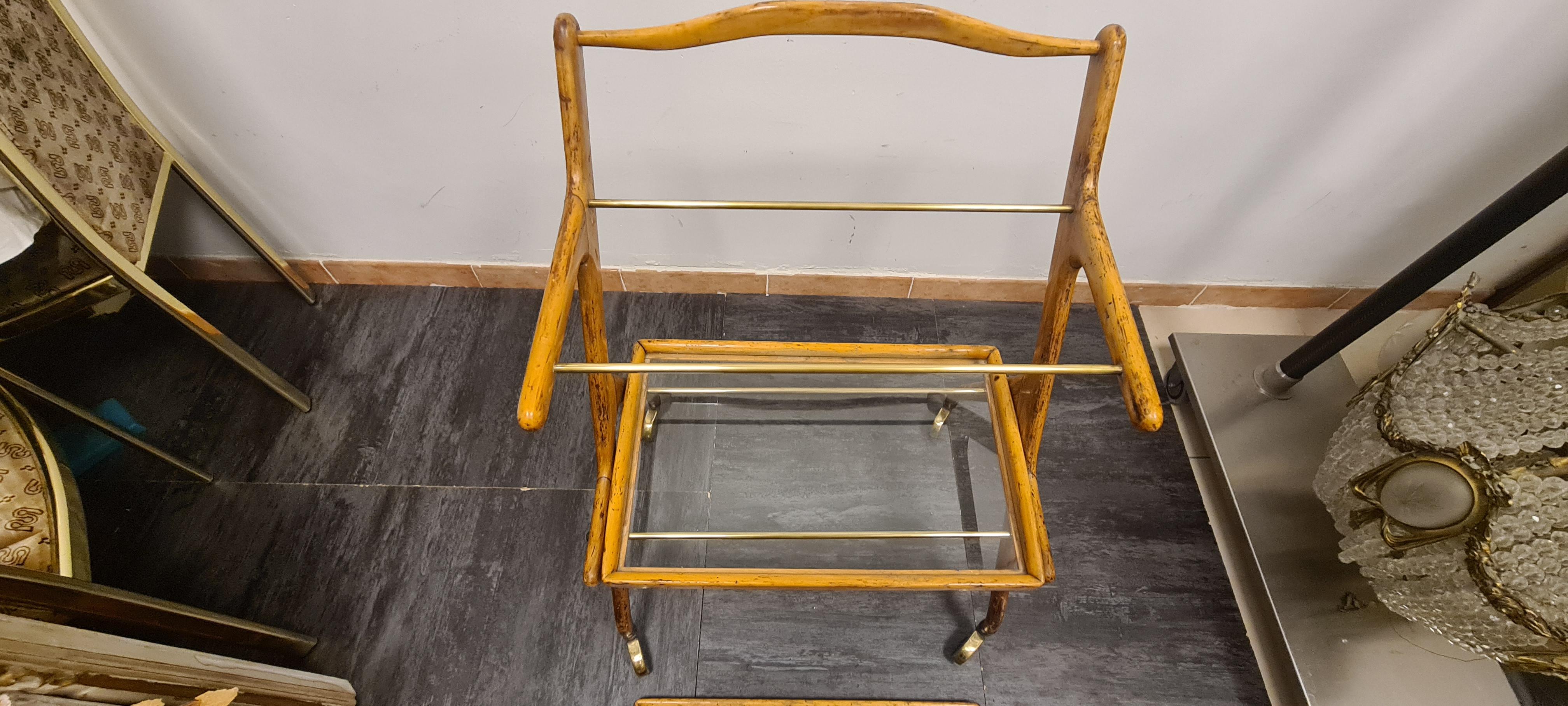 Ash cart with pull-out trays by Cesare Lacca 1950s 6