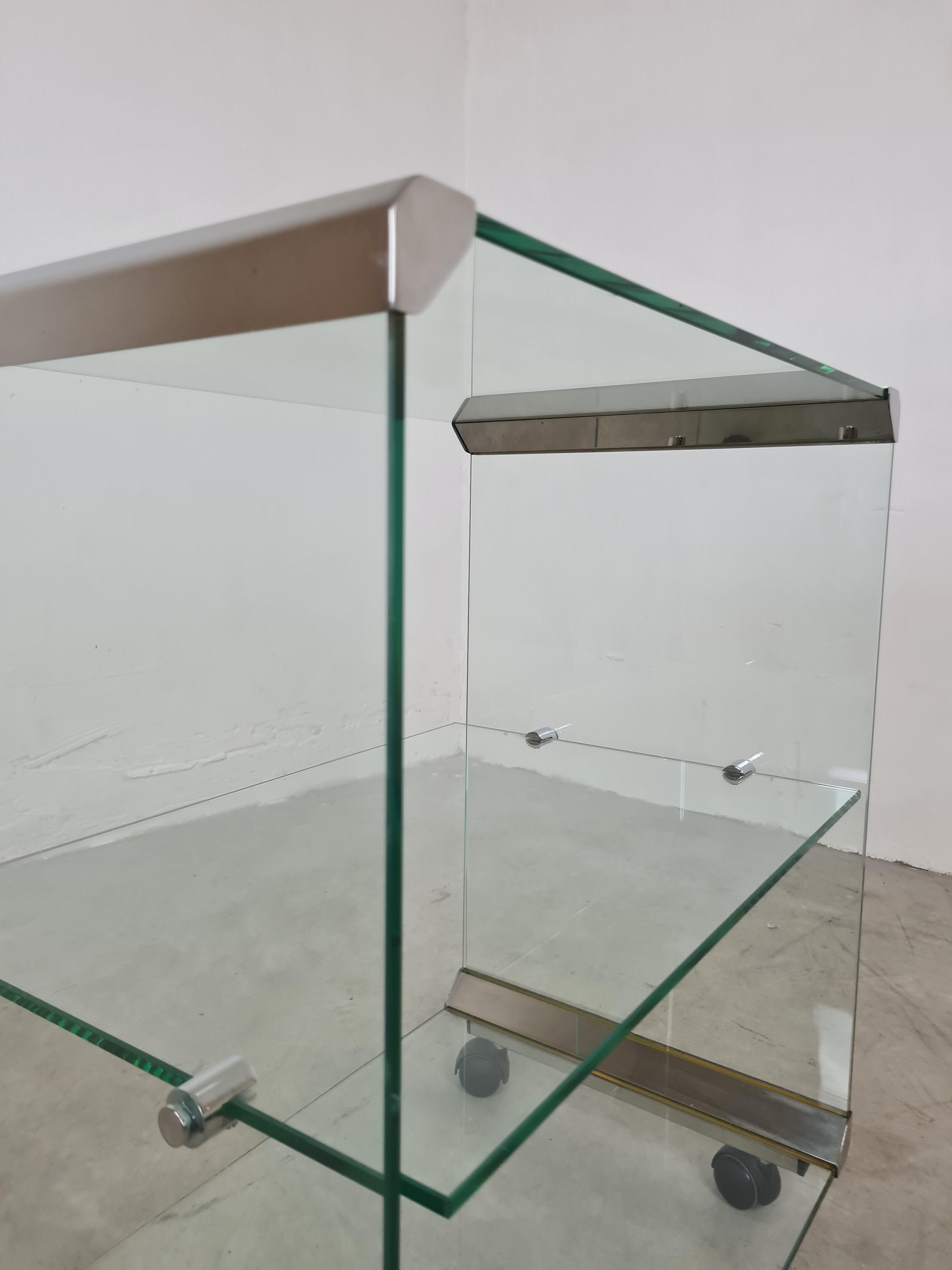 Wagen aus Glas und Aluminium von Gallotti & Radice im Angebot 6