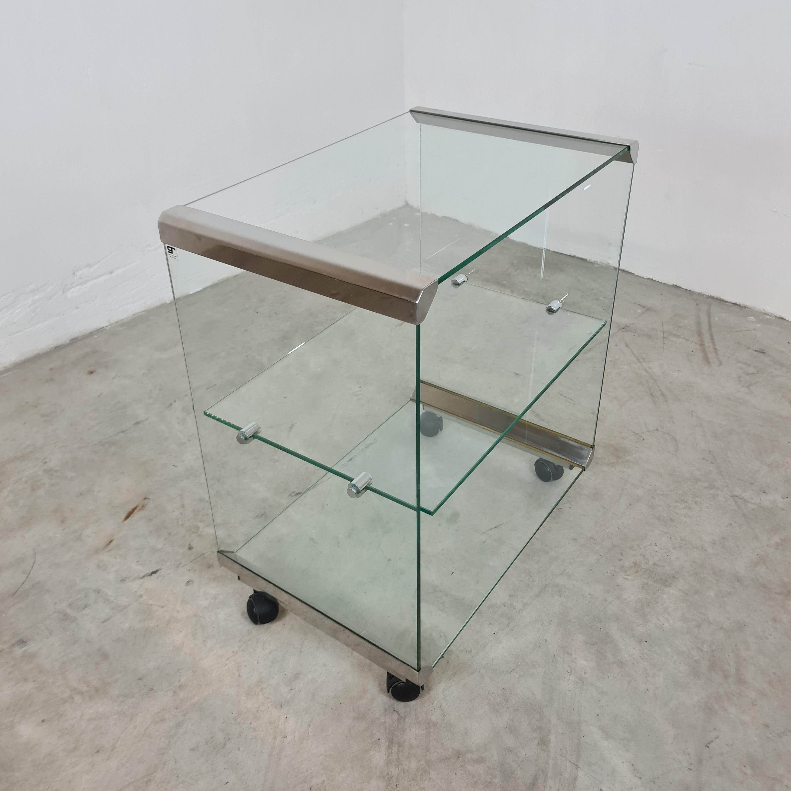 Wagen aus Glas und Aluminium von Gallotti & Radice im Angebot 7