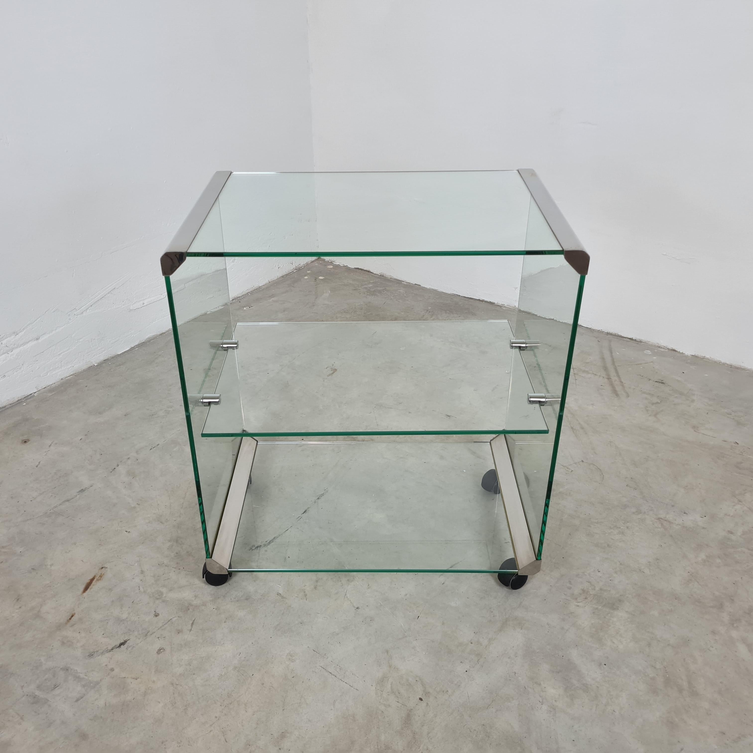 Wagen aus Glas und Aluminium von Gallotti & Radice im Angebot 8