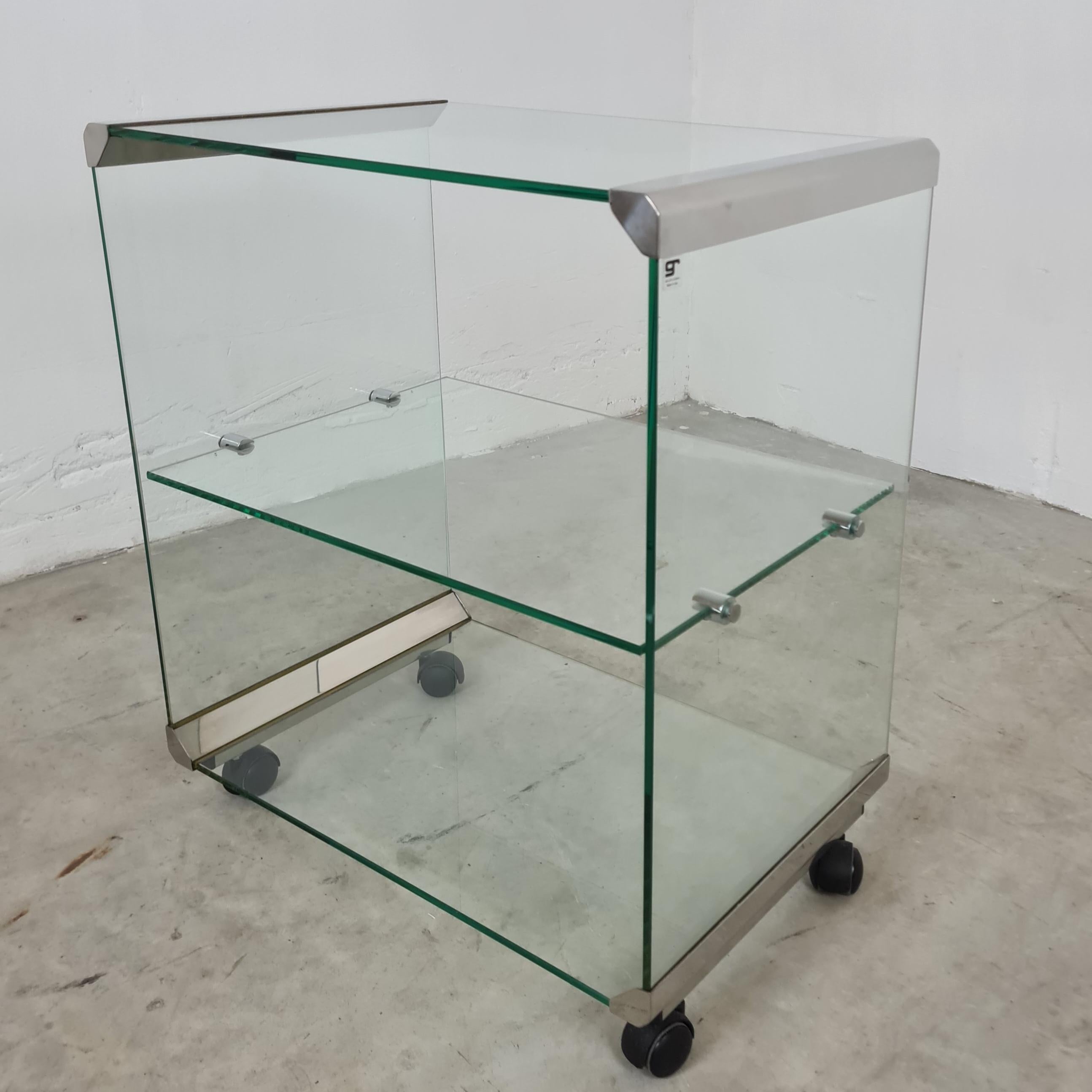 Wagen aus Glas und Aluminium von Gallotti & Radice im Zustand „Hervorragend“ im Angebot in Torino, IT