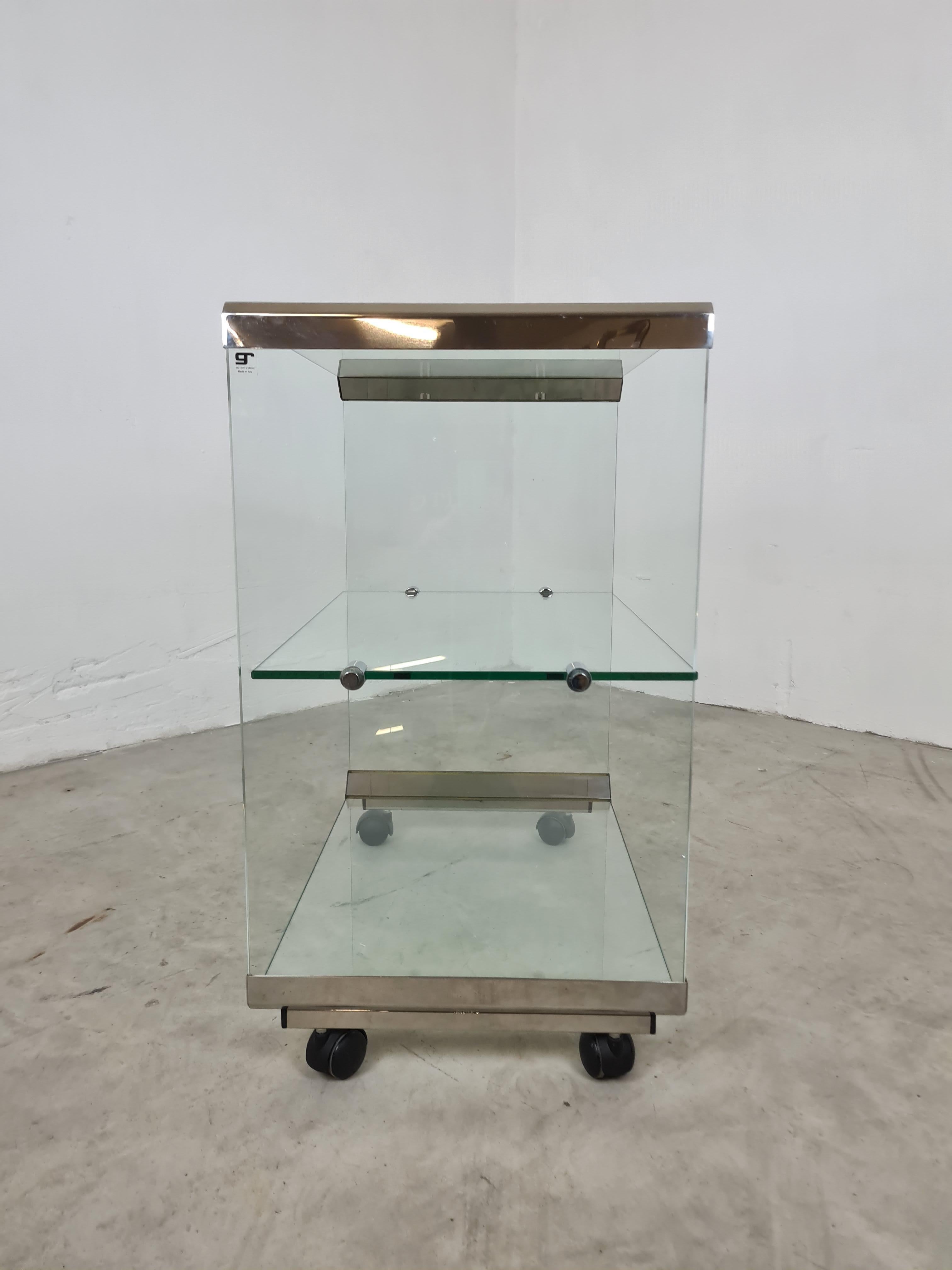 Wagen aus Glas und Aluminium von Gallotti & Radice im Angebot 2