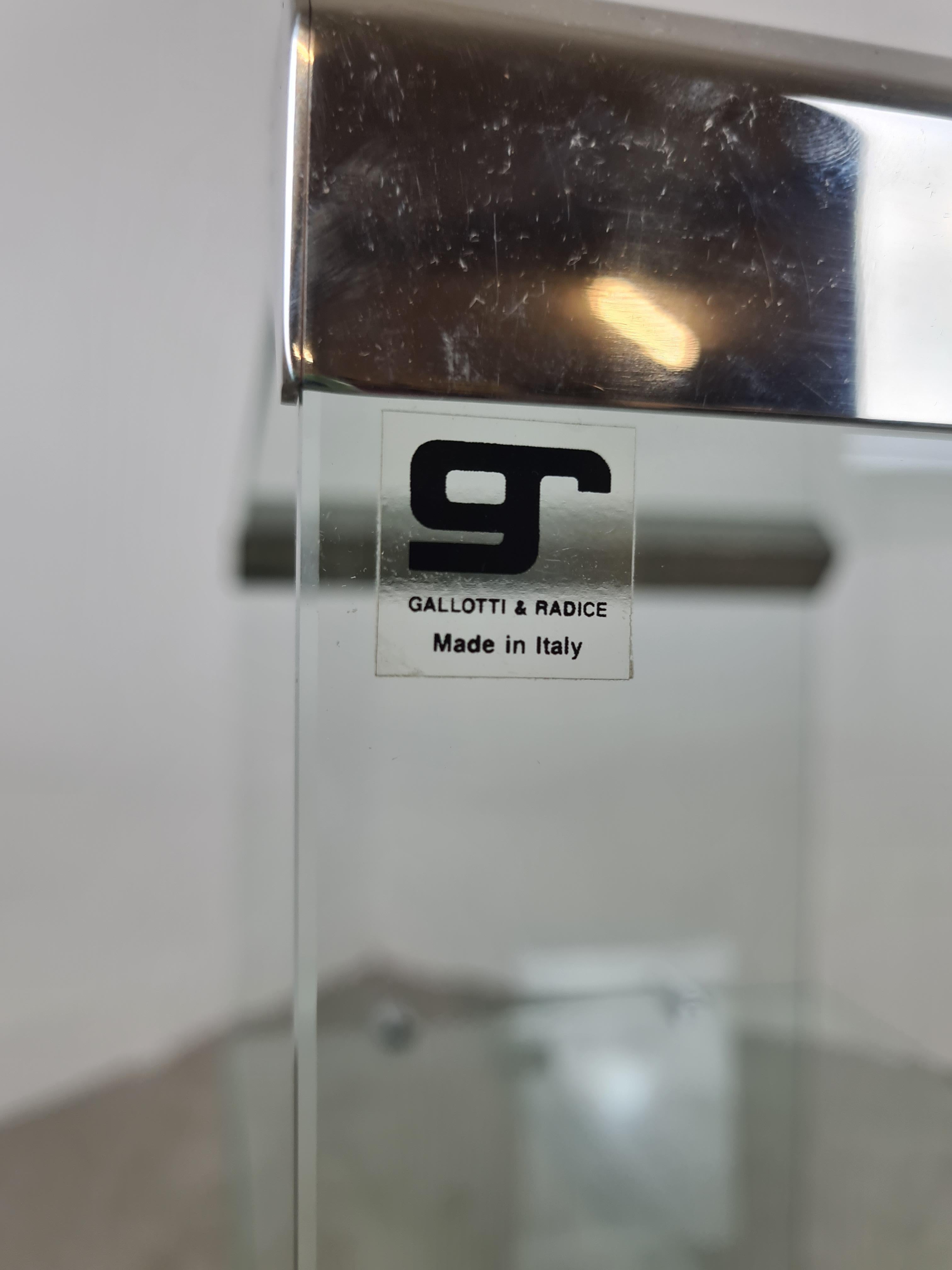 Wagen aus Glas und Aluminium von Gallotti & Radice im Angebot 3