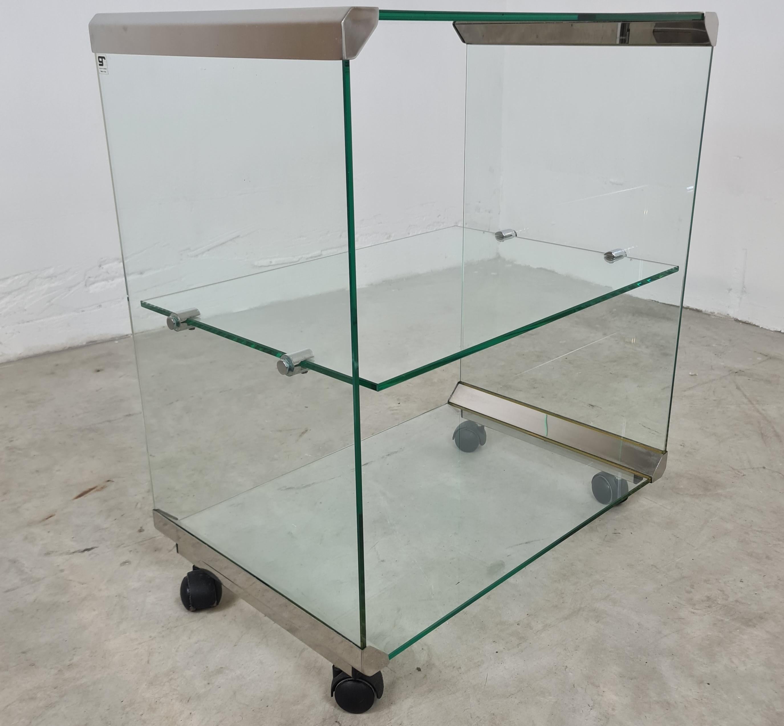 Wagen aus Glas und Aluminium von Gallotti & Radice im Angebot 4