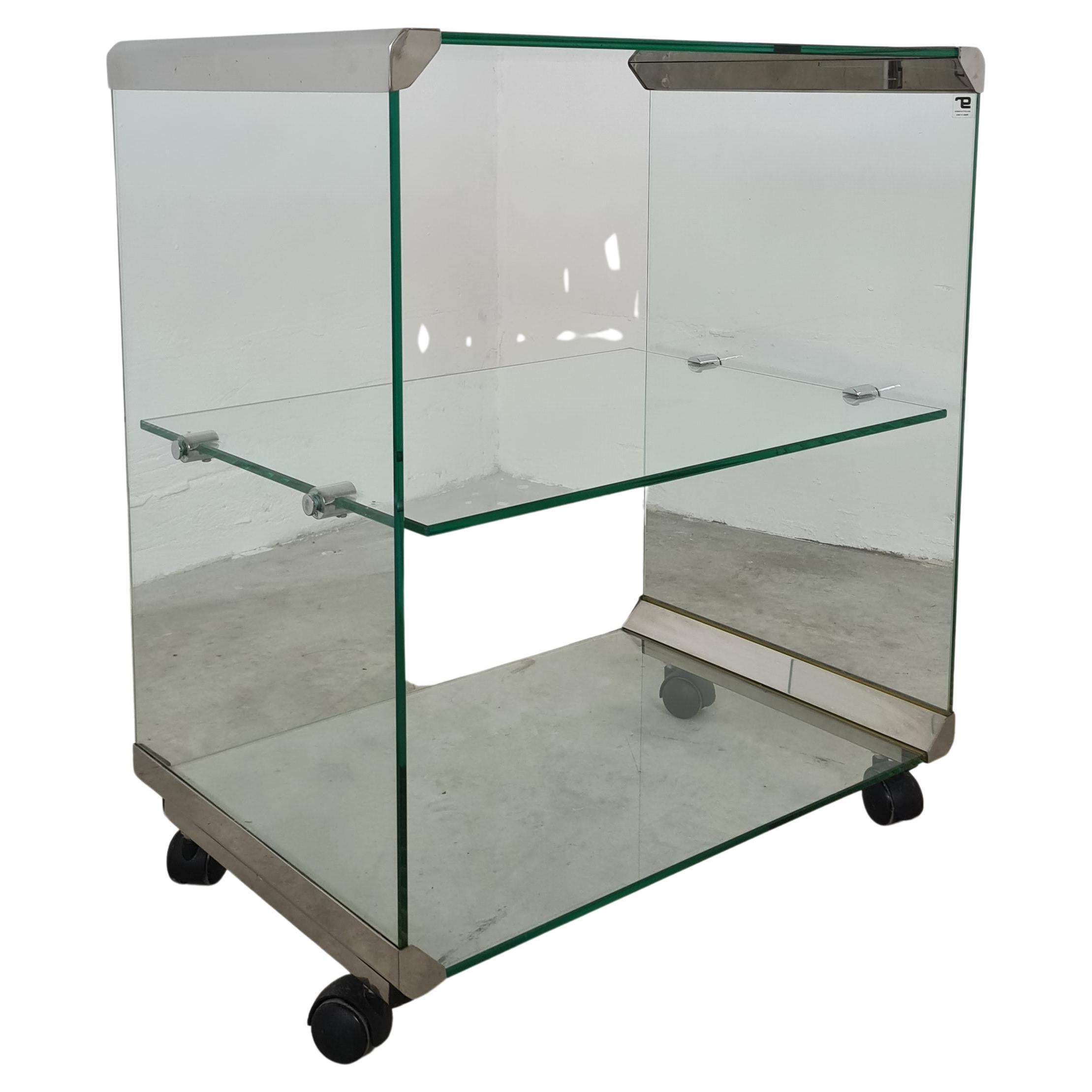 Carro de cristal y aluminio de Gallotti & Radice