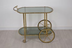 Brass and Glass Trolley, Italy, 1970s