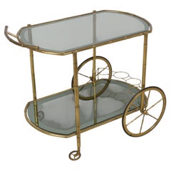 Brass and Glass Trolley, Italy, 1970s