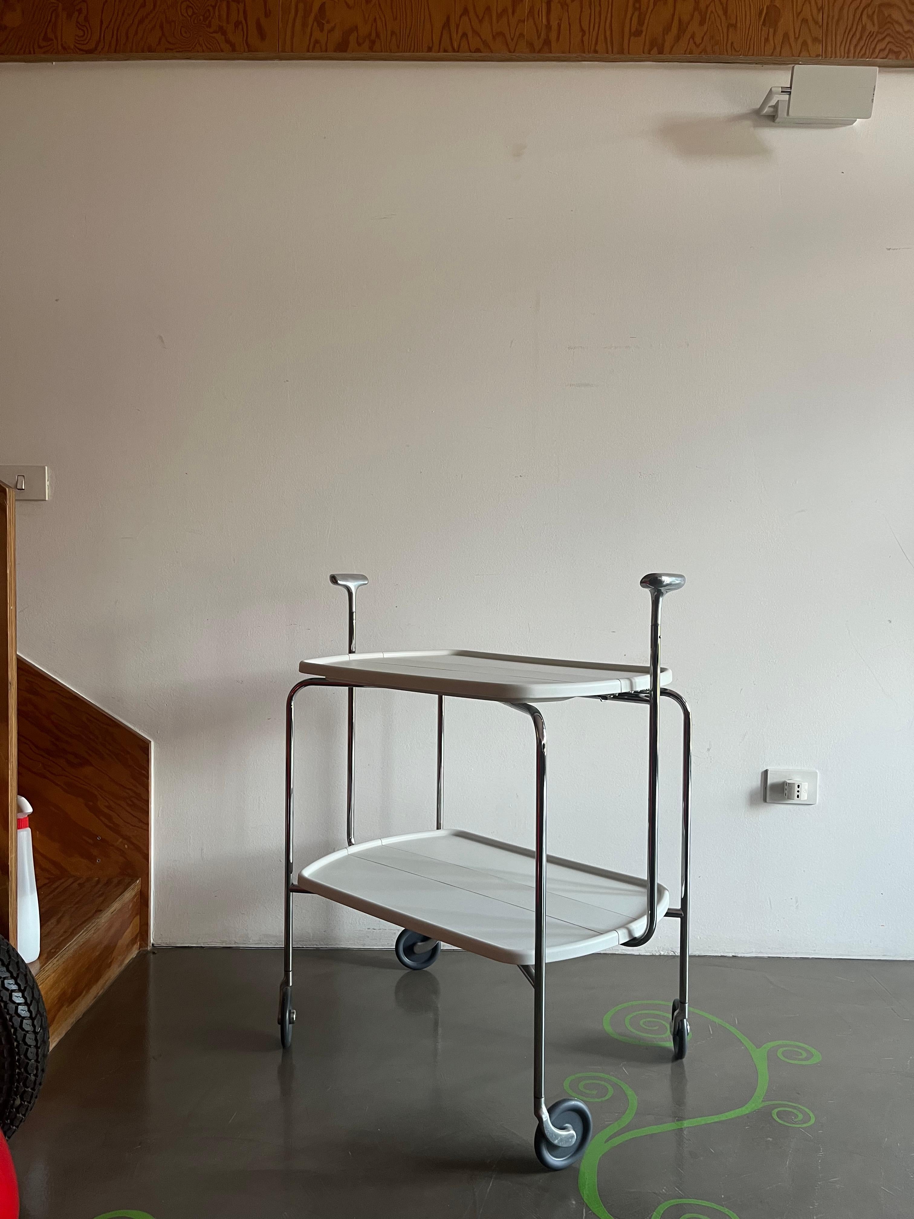 Aluminum Transit food trolley - Davide Mellor for Magis made in Italy For Sale