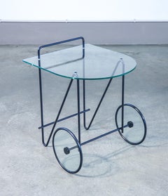 Food cart designed by Carlo CERBARO, for PORADA in metal and glass. 1980s