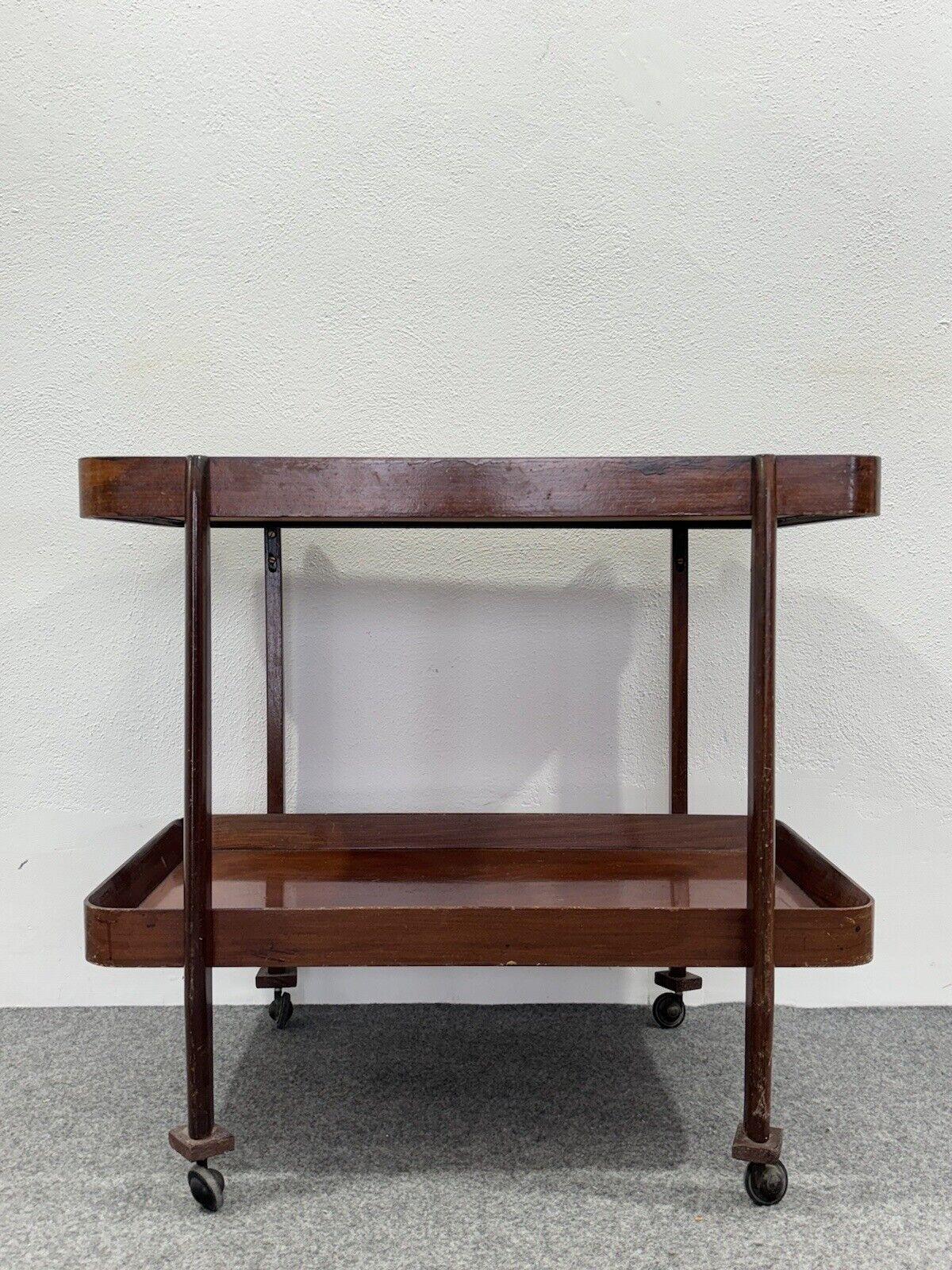 Italian Carrello Portavivande In Legno Rustico 1950’s Mid Century Design in vendita