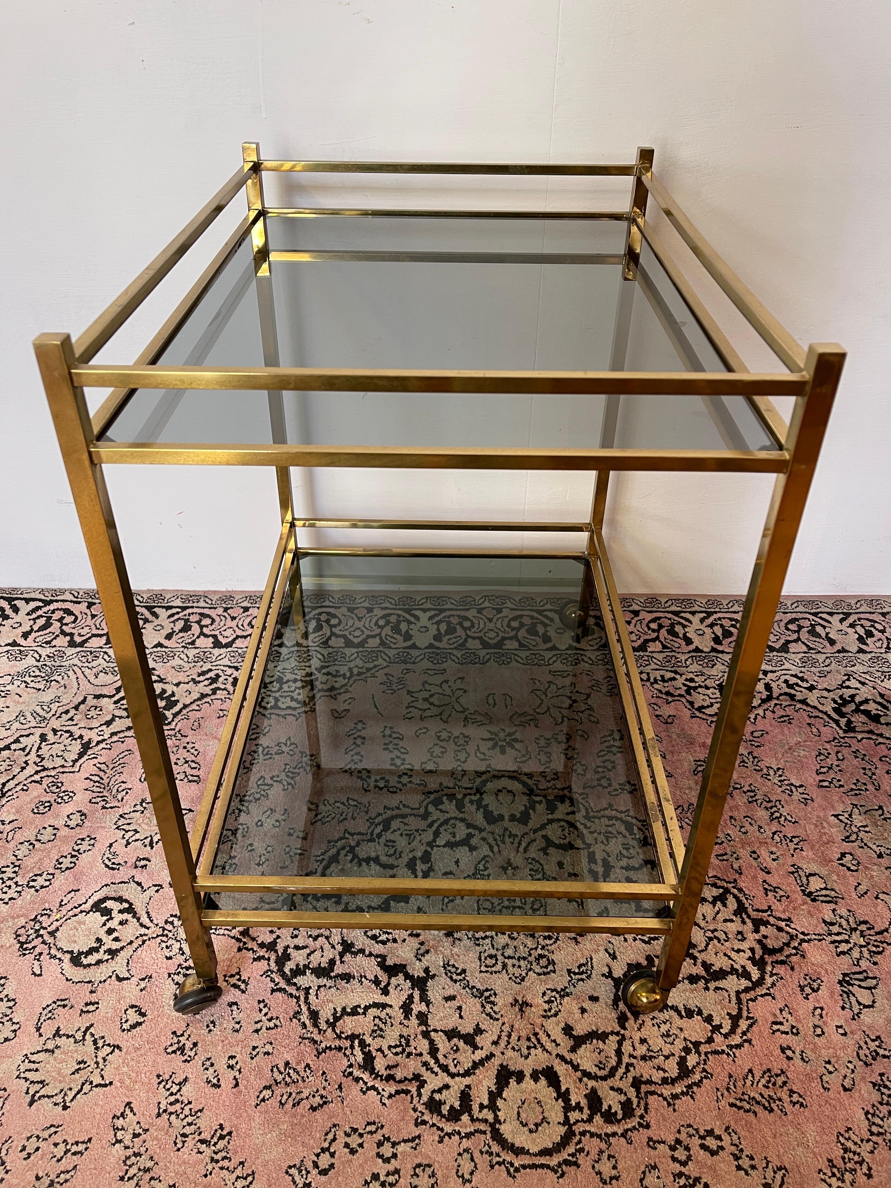 Mid-Century moderno Carrello portavivande o bar in stile vintage mid-century anni '70 in vendita