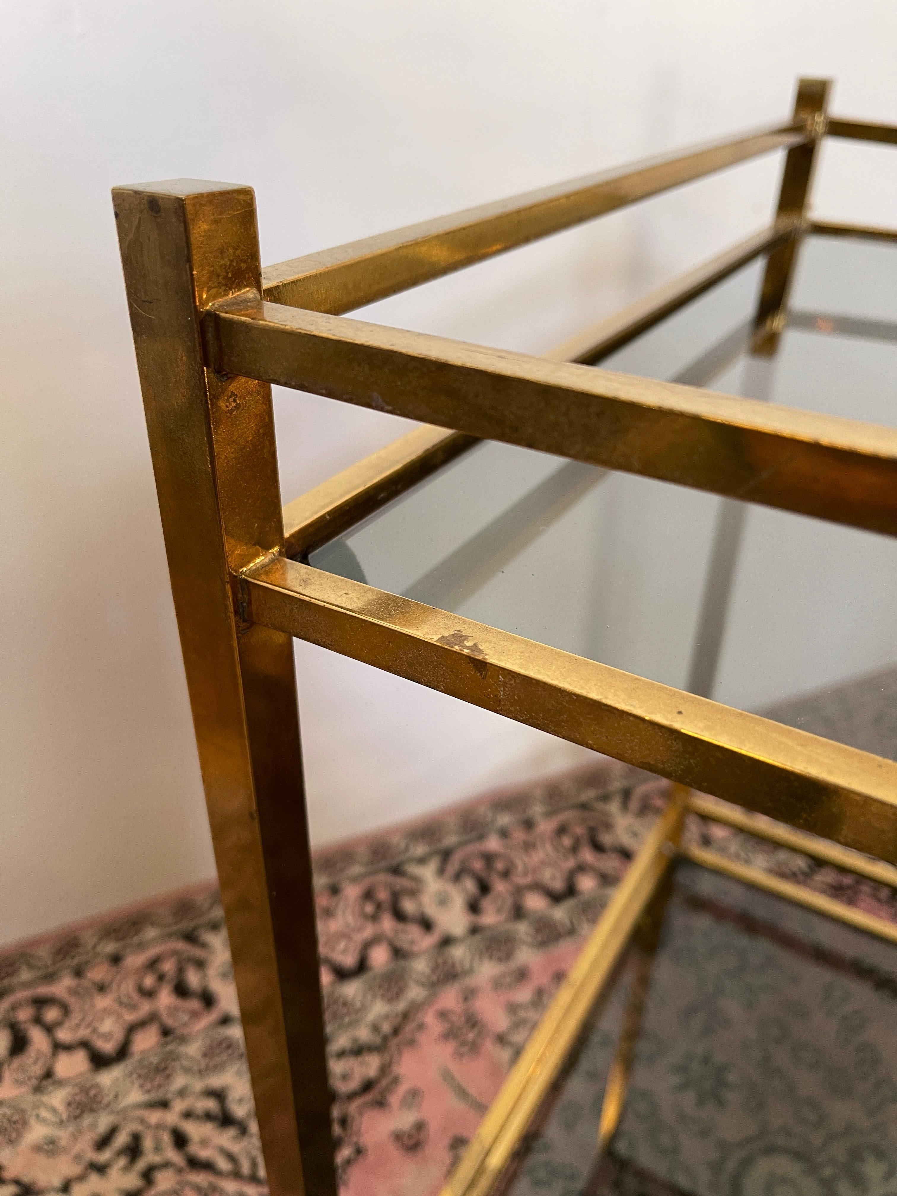 Fatto a mano Carrello portavivande o bar in stile vintage mid-century anni '70 in vendita