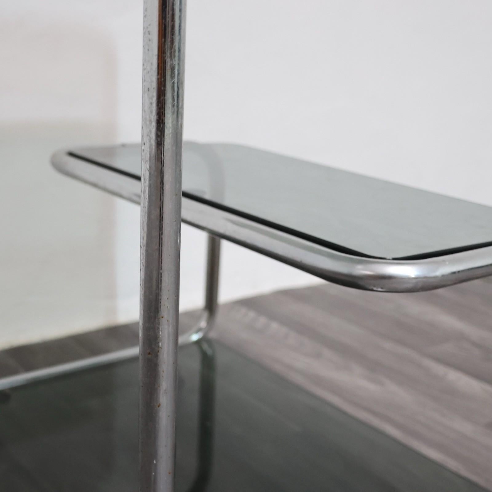 Carrello Portavivande Triplo Ripiano Anni 70 Acciaio Design Modernariato For Sale 1