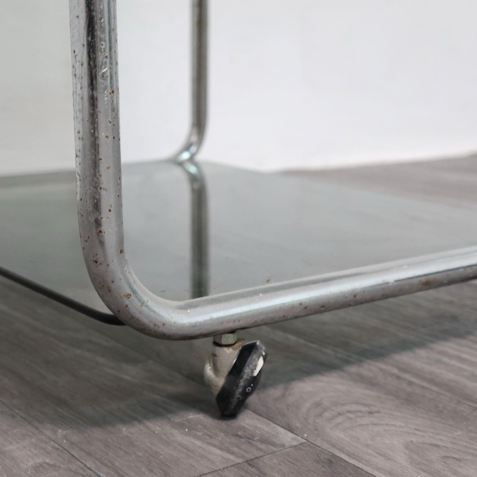 Carrello Portavivande Triplo Ripiano Anni 70 Acciaio Design Modernariato For Sale 2