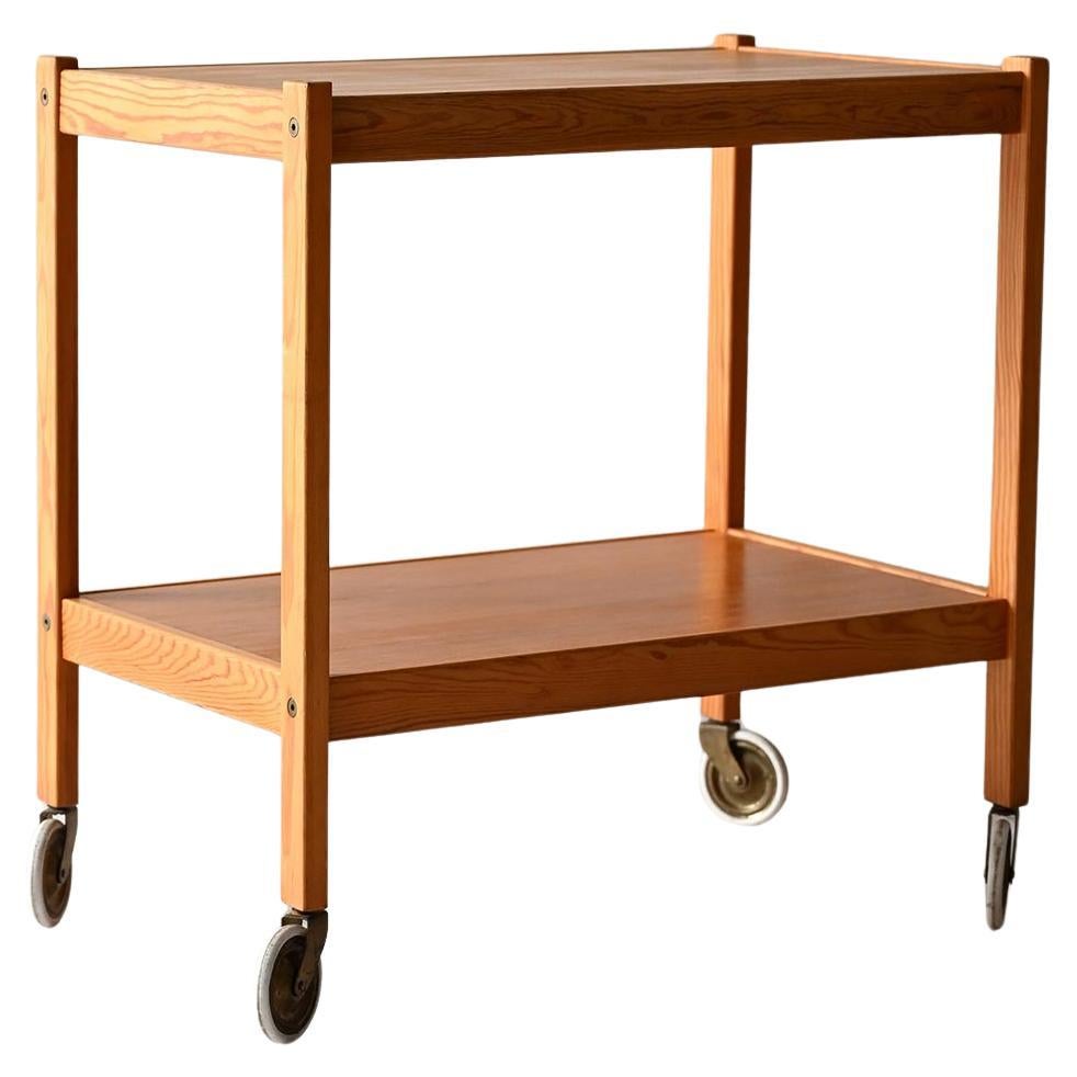 Scandinavian 1960s pine trolley