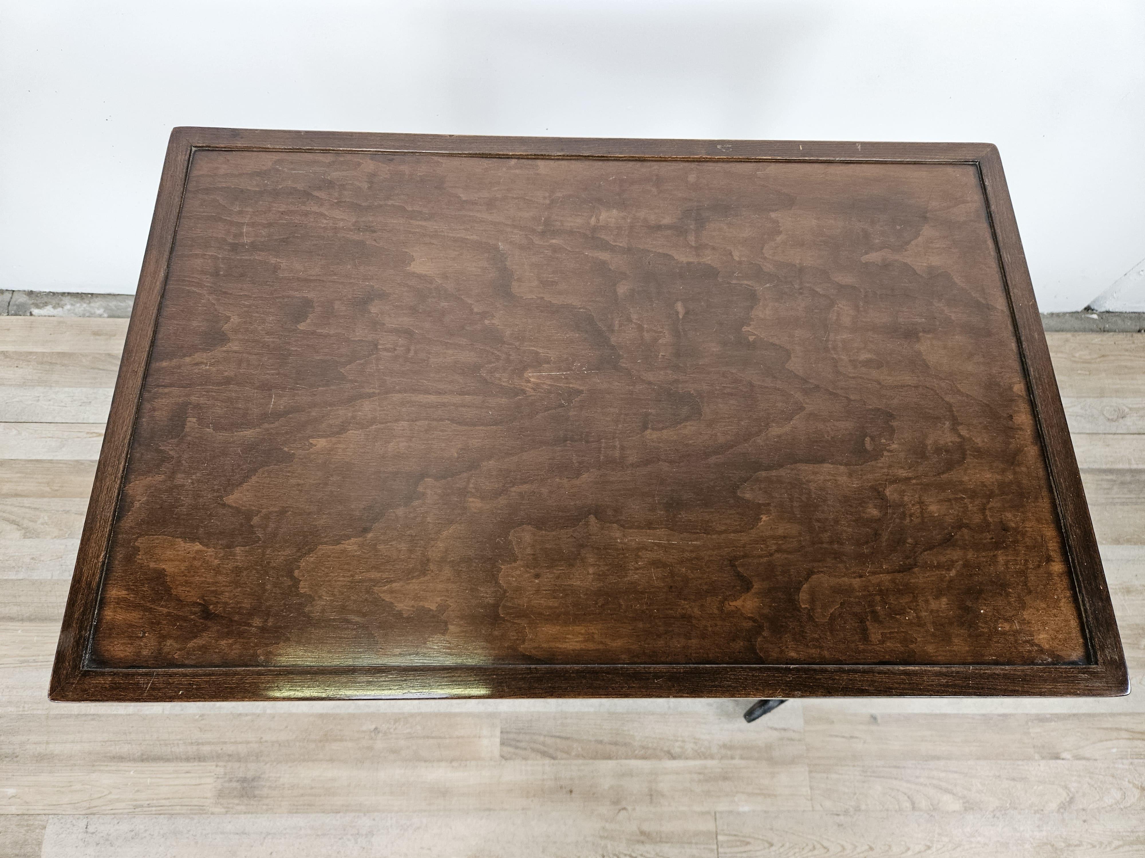 Italian Viennese Thonet trolley with double shelf and wheels 20th century For Sale