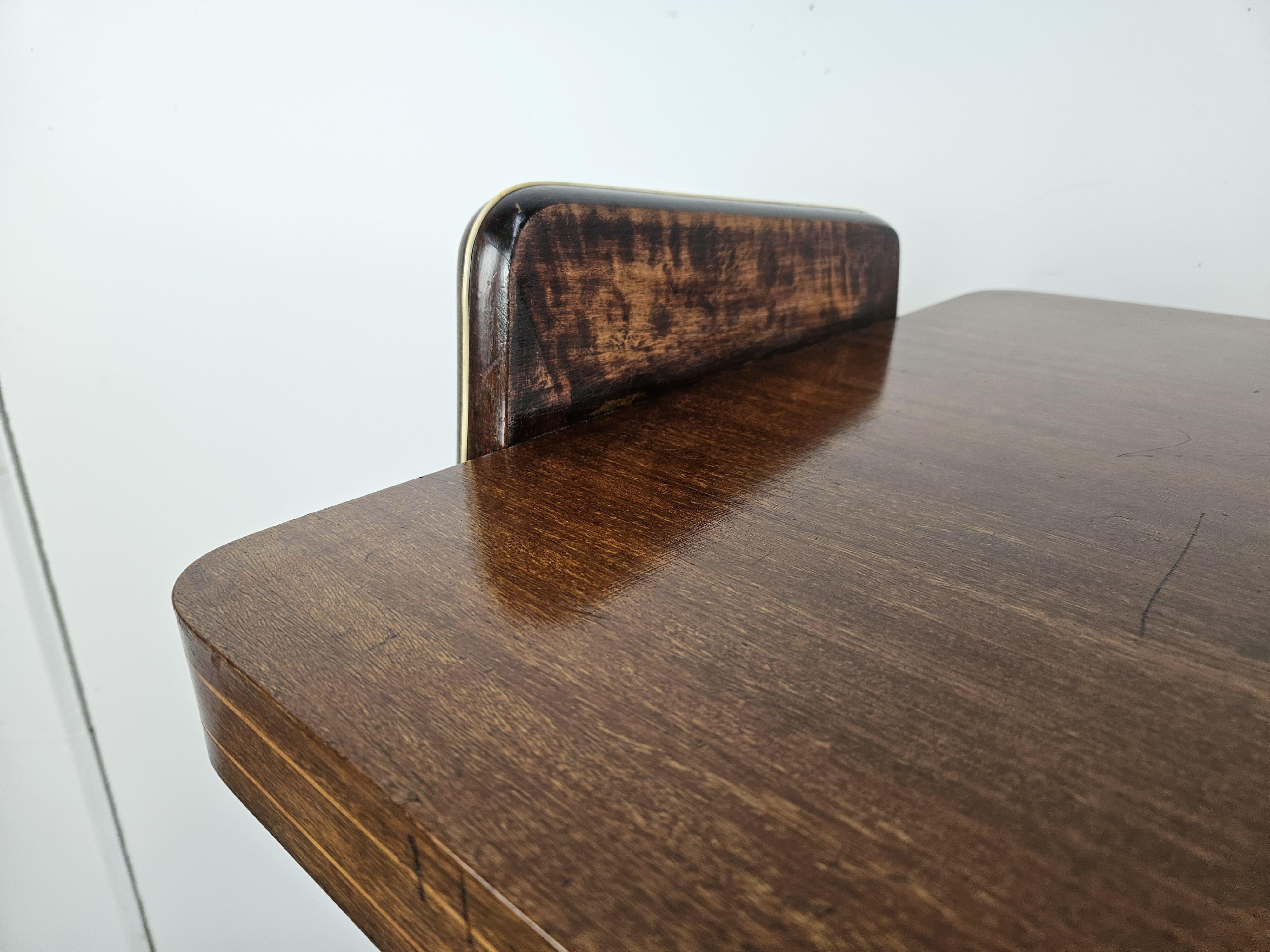 Legno Carrello vintage Art Decò anni '50 con due ripiani in vendita