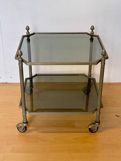 Vintage Trolley in Metal and Smoked Glass, Italy, 1990s - Hexagonal Design