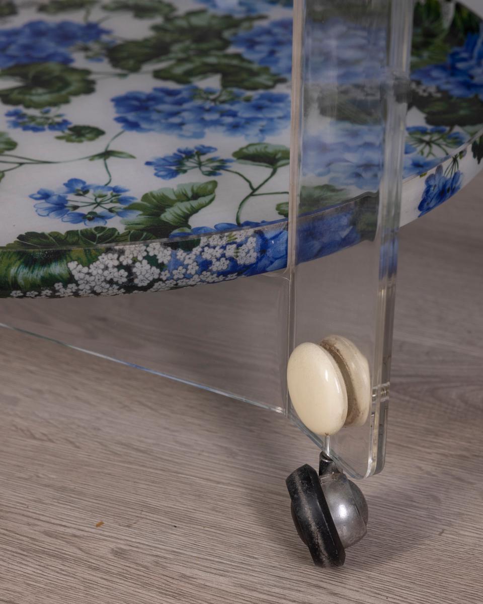 Mid-Century Modern Carrello vintage in plastica anni '70 design L.Massoni per Guzzini en vente