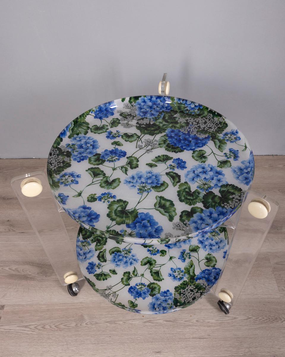 italien Carrello vintage in plastica anni '70 design L.Massoni per Guzzini en vente