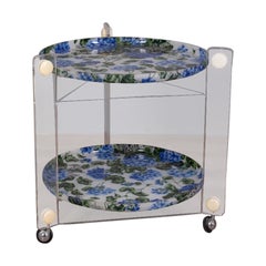 Carrello vintage in plastica anni '70 design L.Massoni per Guzzini