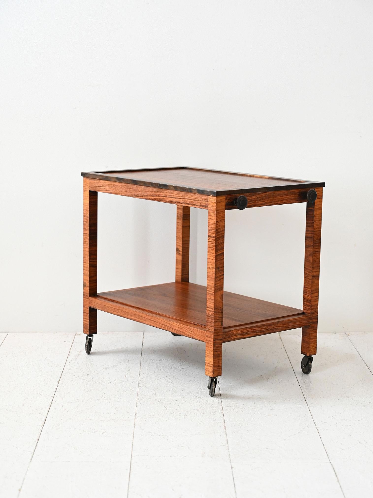 Scandinavian Modern Vintage Scandinavian rosewood trolley 1930s For Sale