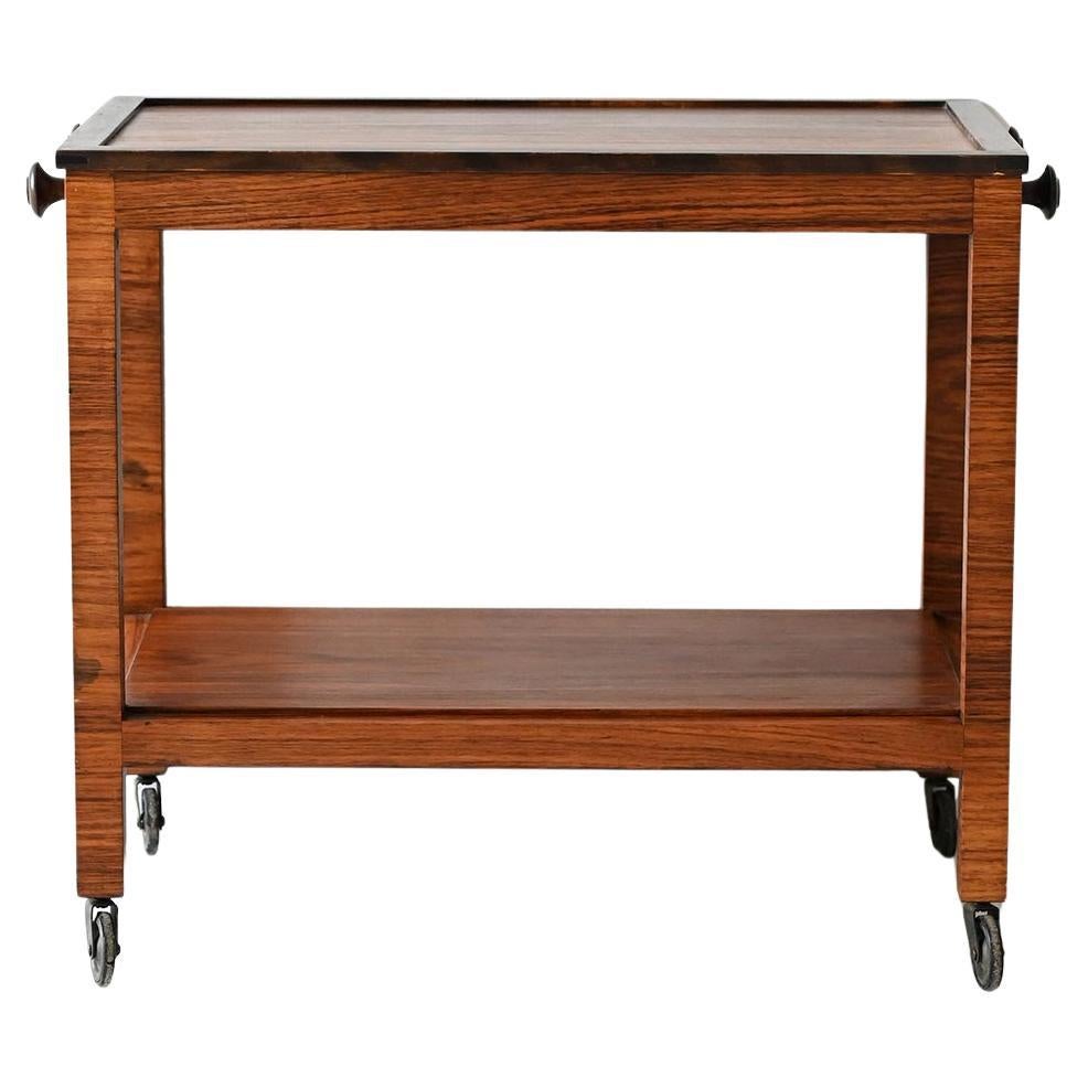 Vintage Scandinavian rosewood trolley 1930s For Sale