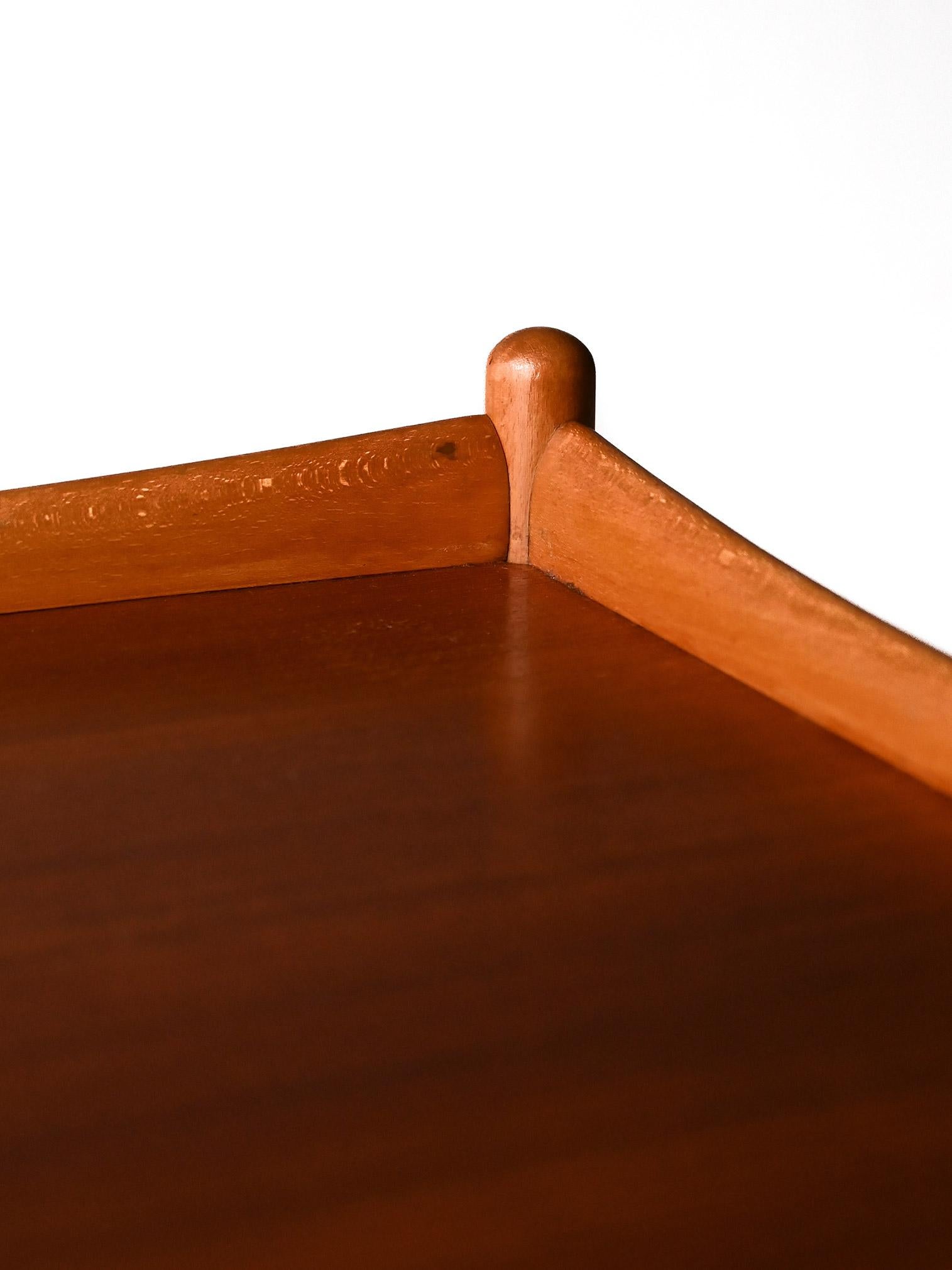Mid-20th Century Scandinavian vintage teak and beech cart For Sale