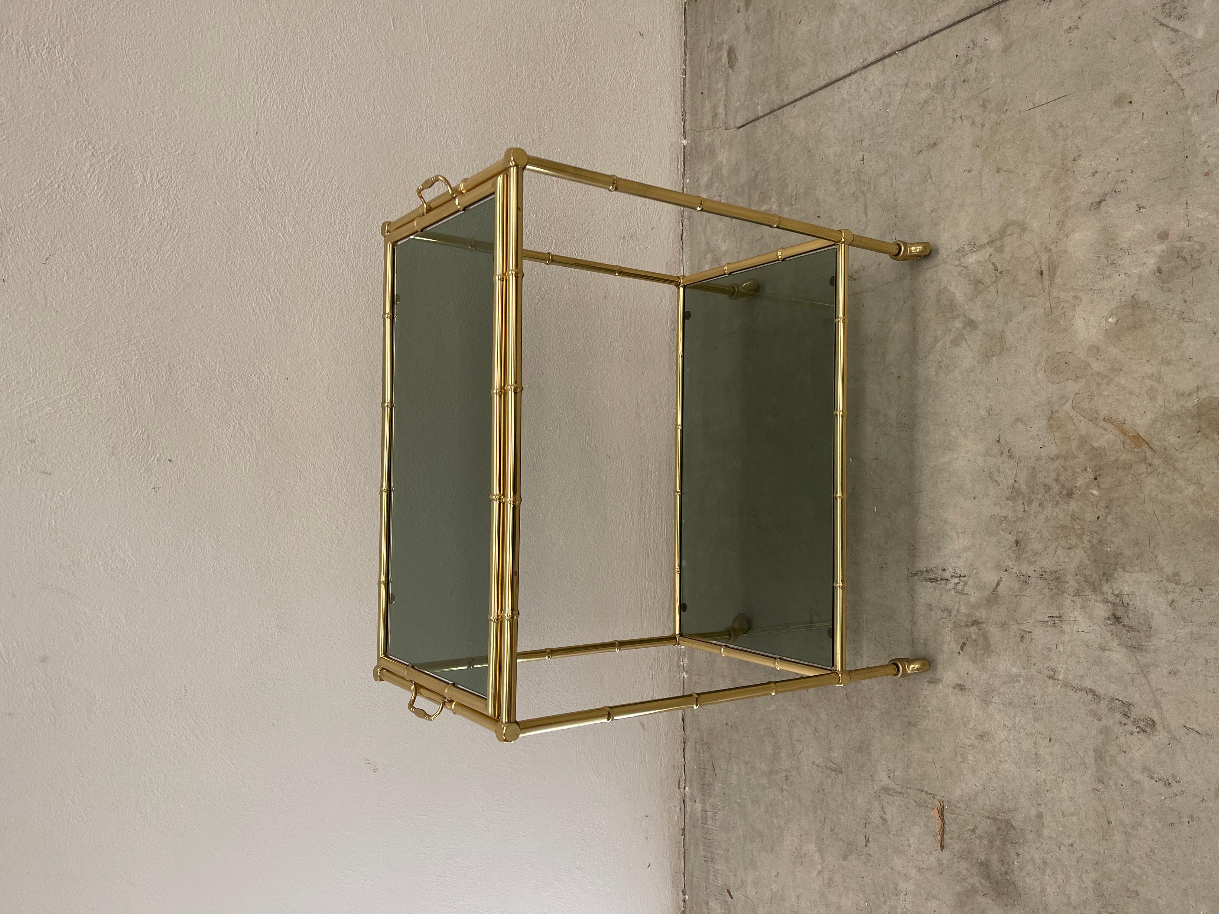 Altro Carrelo Bambu tavolo foglia oro in vendita