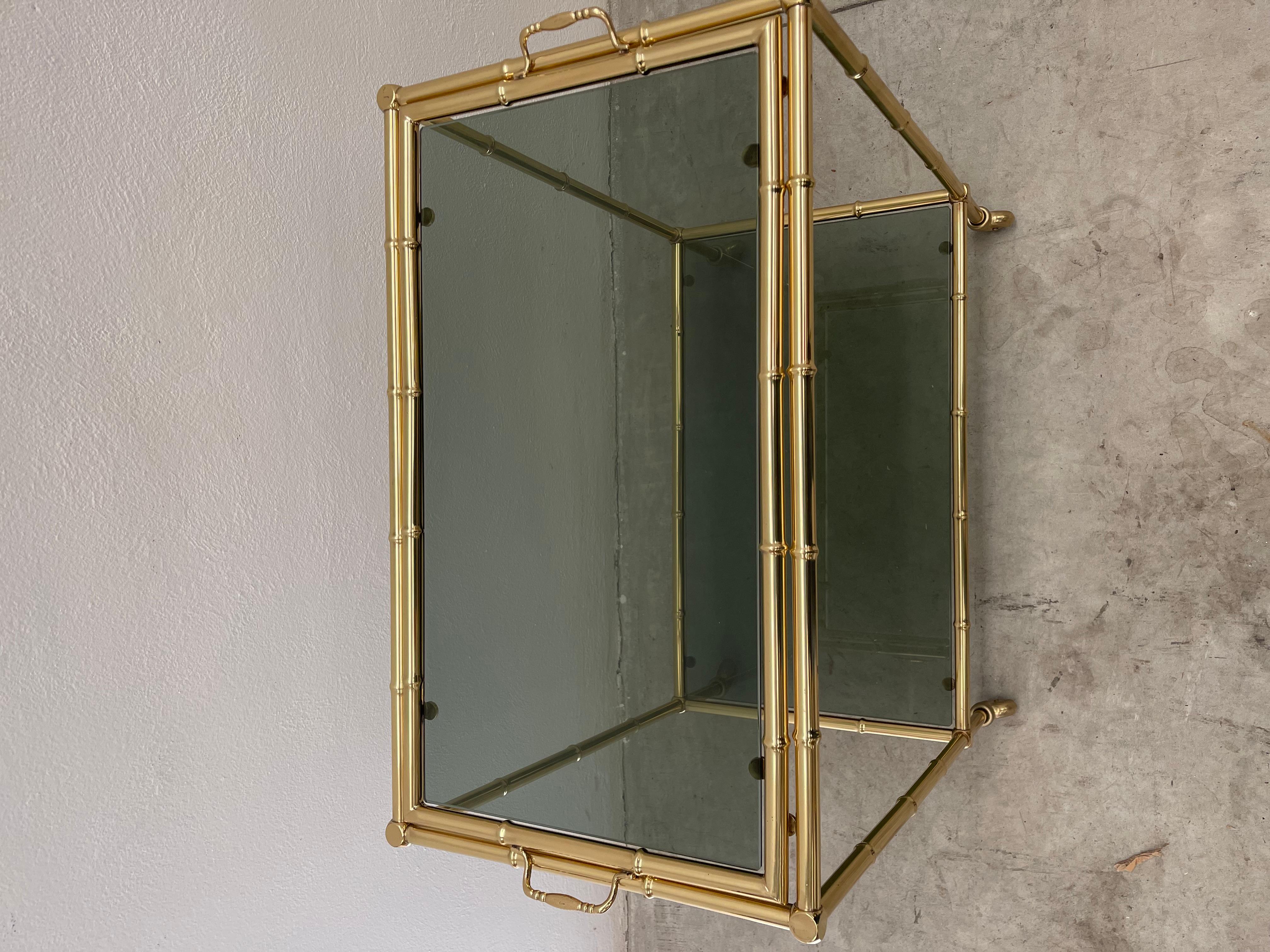 Carrelo Bambu tavolo foglia oro In Excellent Condition For Sale In Cantù, IT