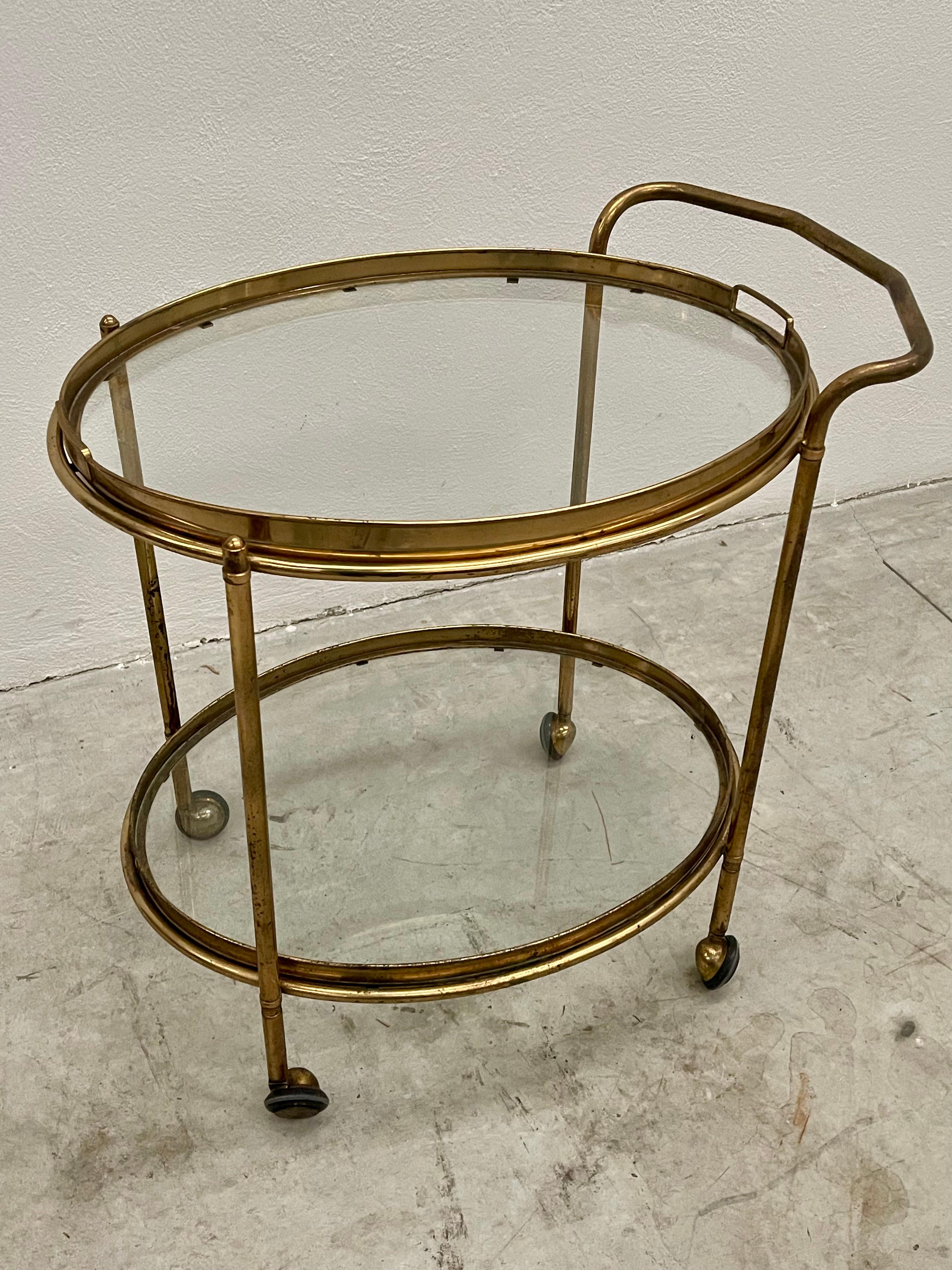 Italian brass trolley food cart  For Sale 2