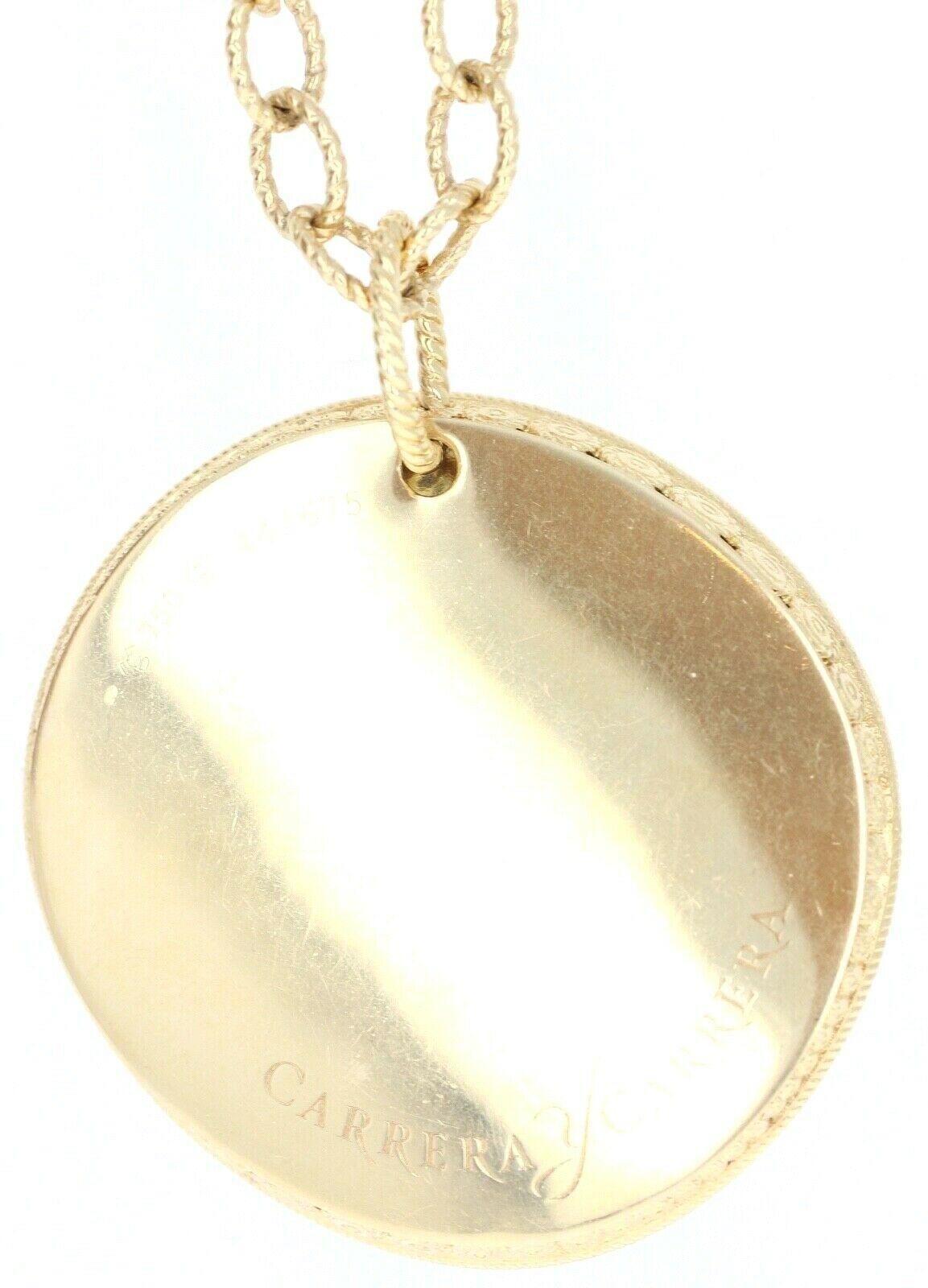 Women's Carrera 18 Karat Gold and Mother of Pearl Ruedo Maxi Pendant Necklace 123.8g