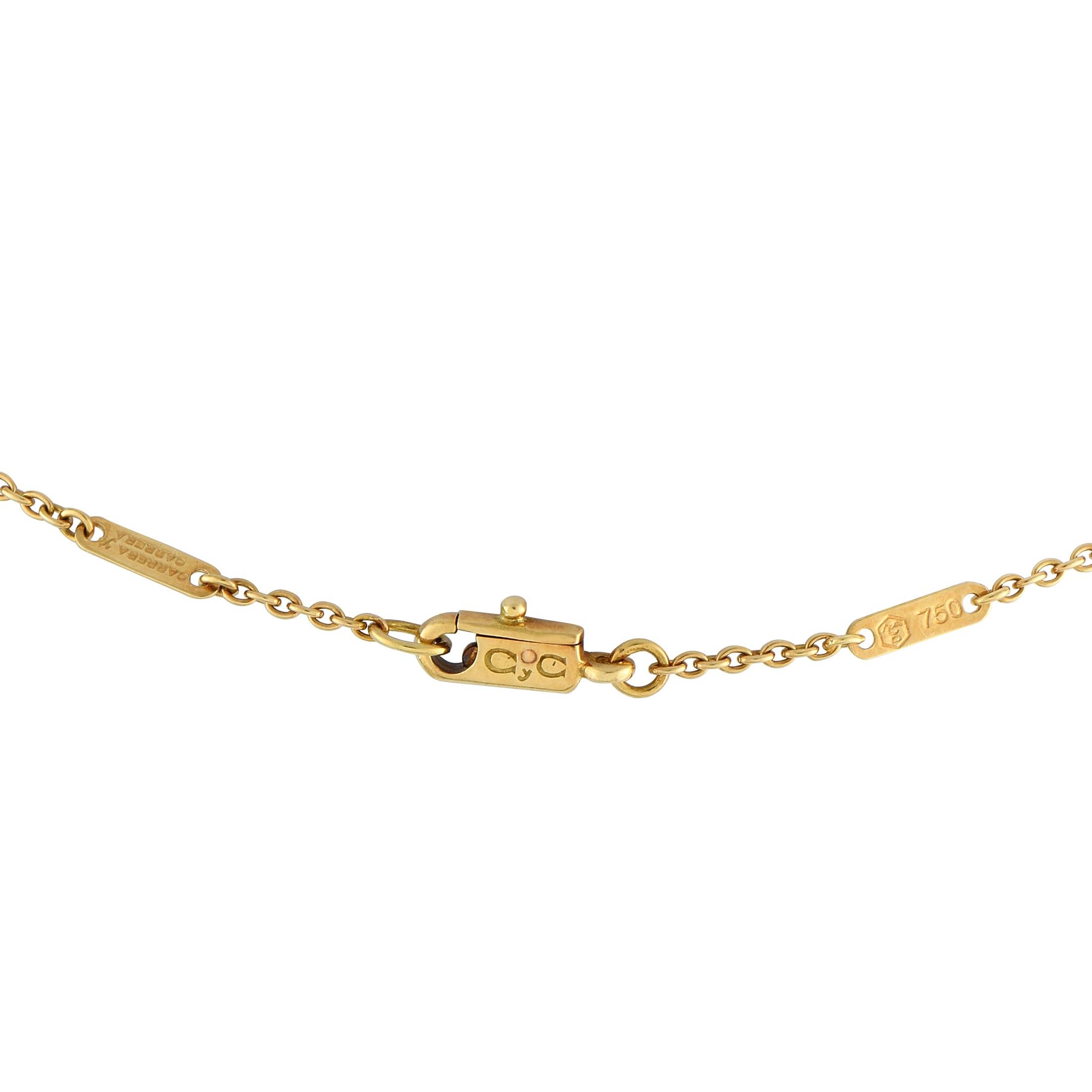 Round Cut Carrera Baile de Mariposas 18K Yellow Gold 1.45ct Diamond and Topaz Necklace For Sale