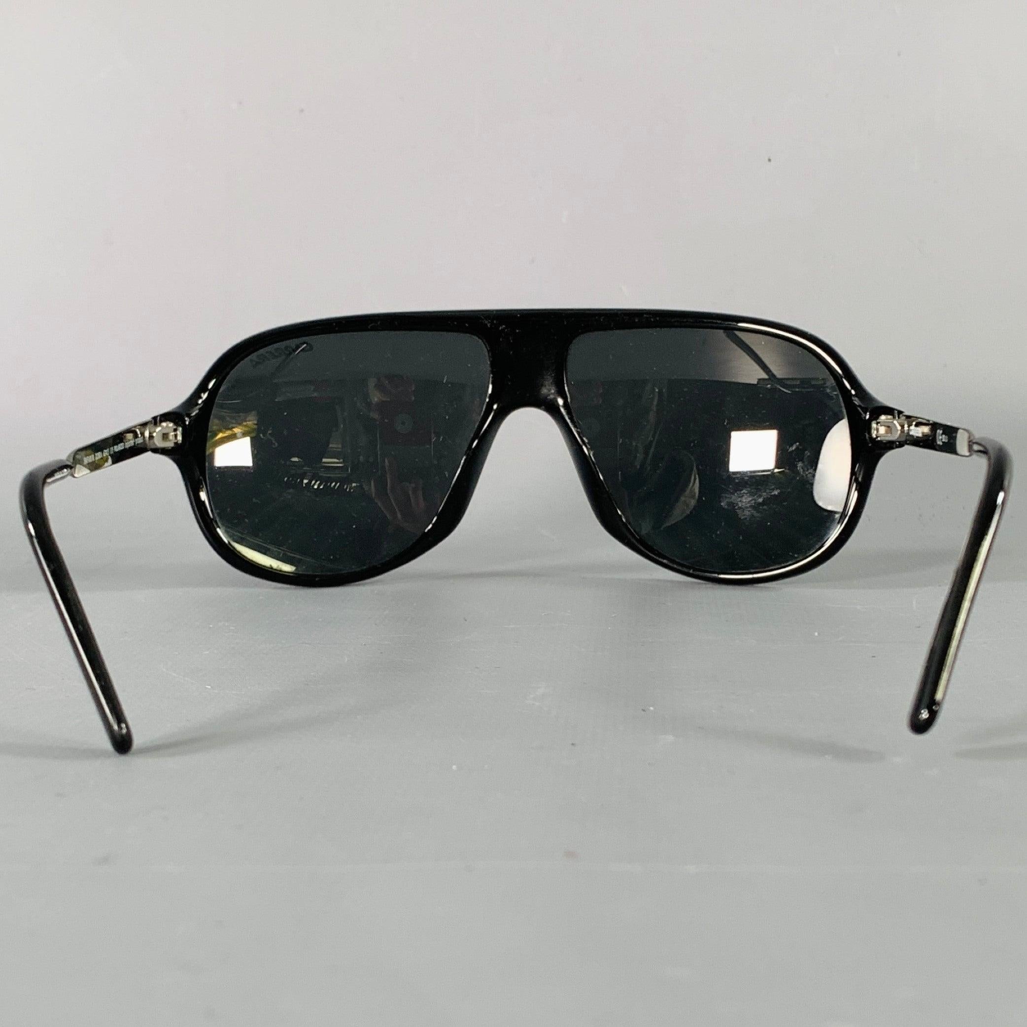 CARRERA Schwarze Silber Acetat-Metall-Sonnenbrille Herren im Angebot