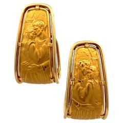 CARRERA CARRERA 18kt Gold Hoop Earrings
