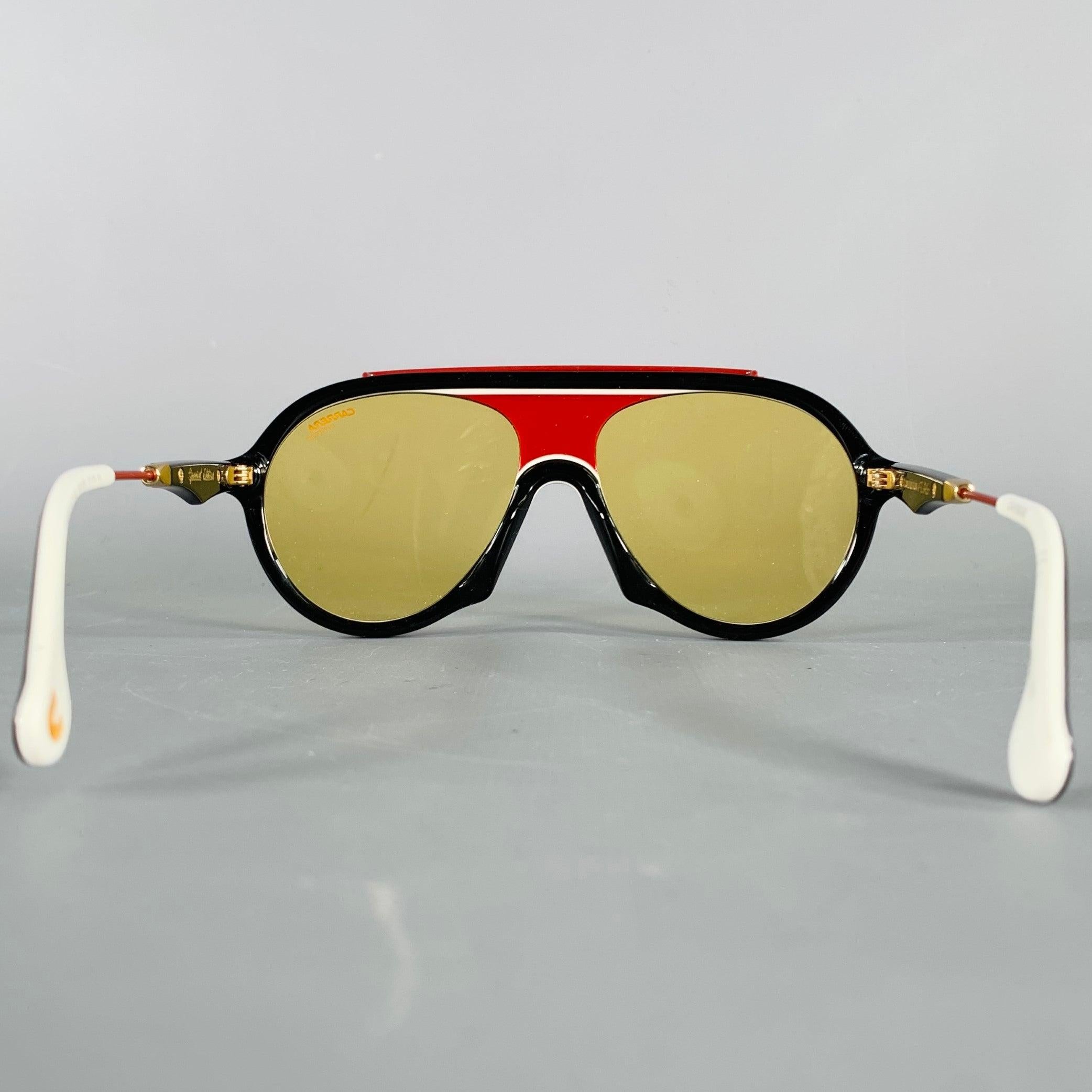 Beige Lunettes de soleil en acétate CARRERA FLAG Guuho Black White Red Color Block