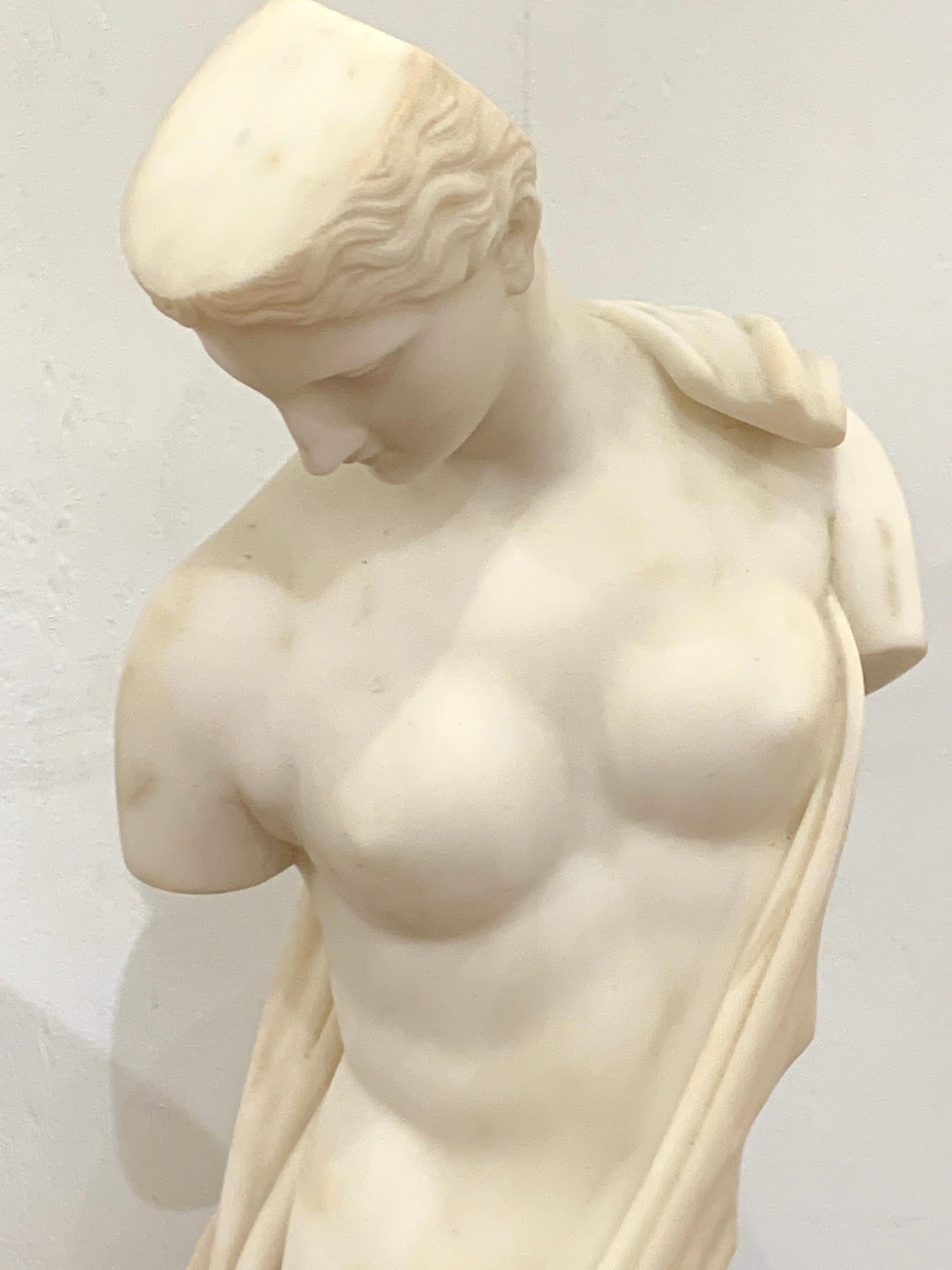 Italian Carrera Marble Grand Tour Torso of Venus, by Leone Clerici, Roma, 1893 For Sale