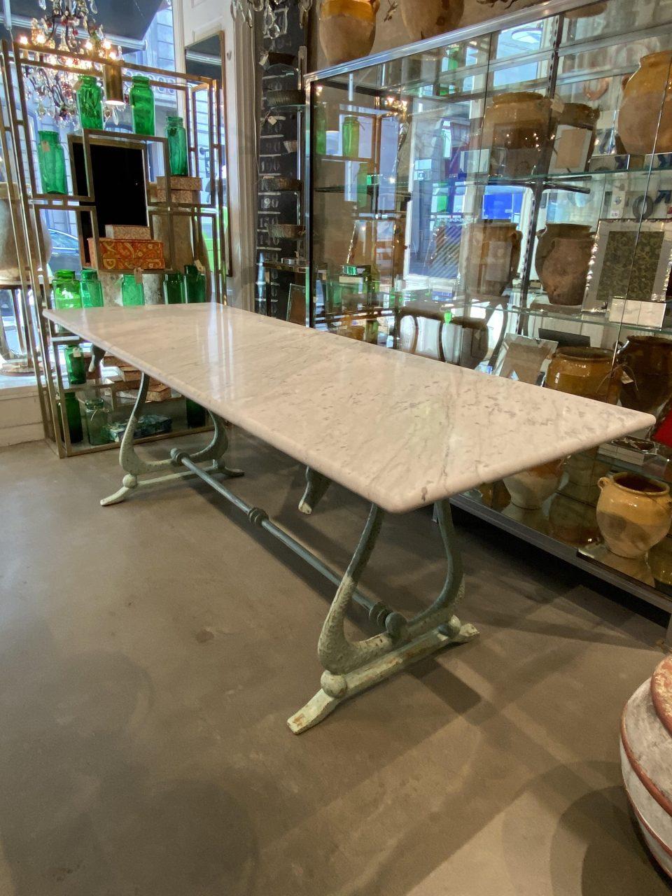 Carrera Marble Iron Frame Table, France, 1970s In Good Condition In Copenhagen K, DK