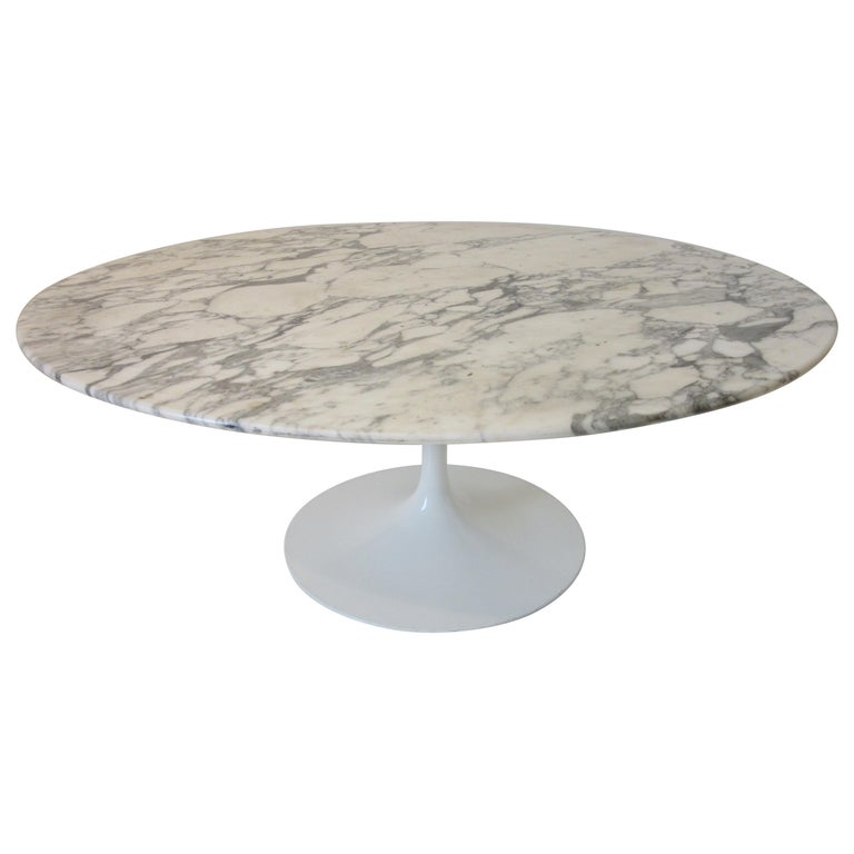 Carrera Marble Tulip Coffee Table Made in Italy at 1stDibs