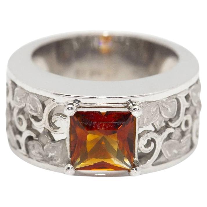 CARRERA Ring in White Gold and Citrine For Sale