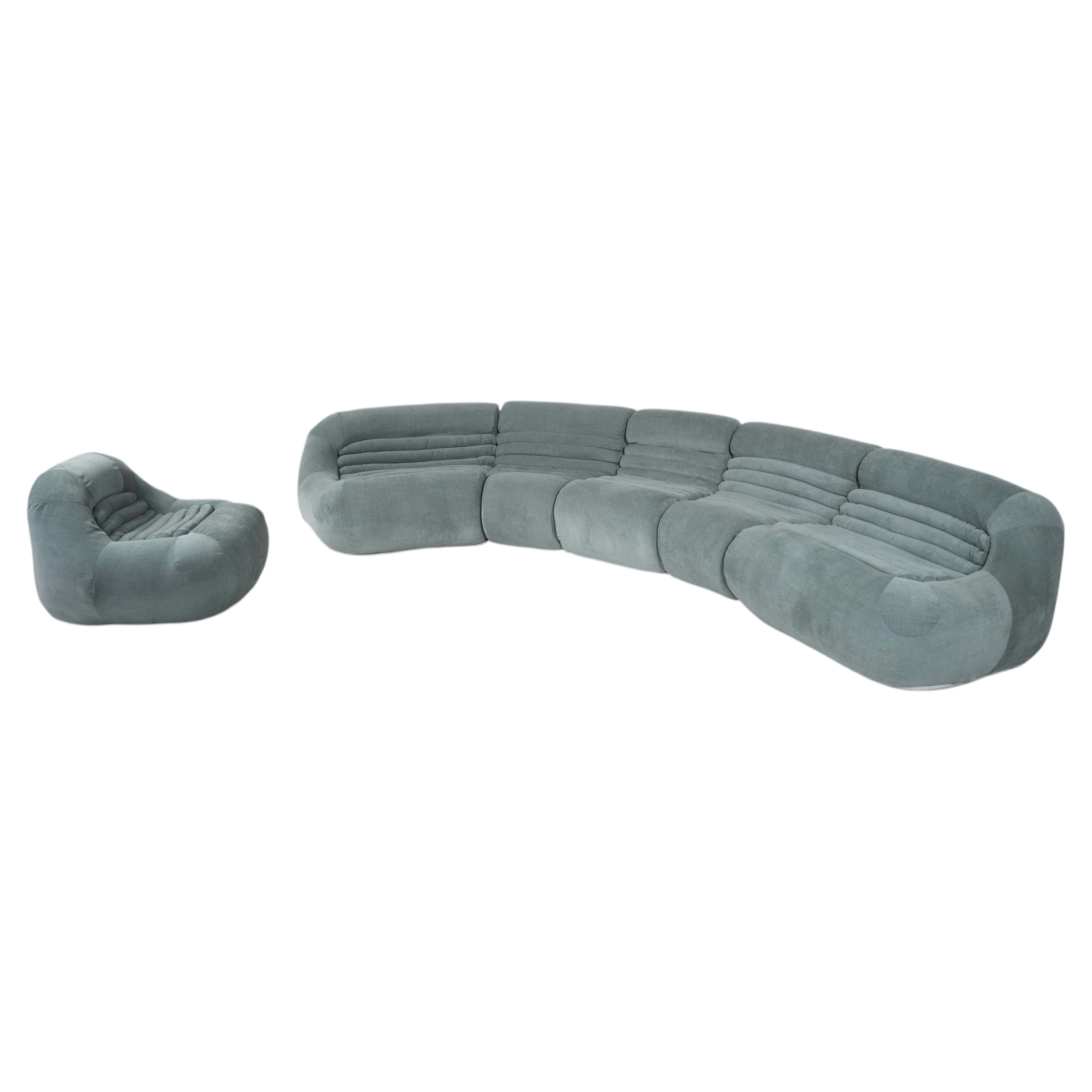 Sofá y sillón «Carrera», diseñados por De Pas, D’Urbino y Lomazzi para BBB Bonacina, 1960