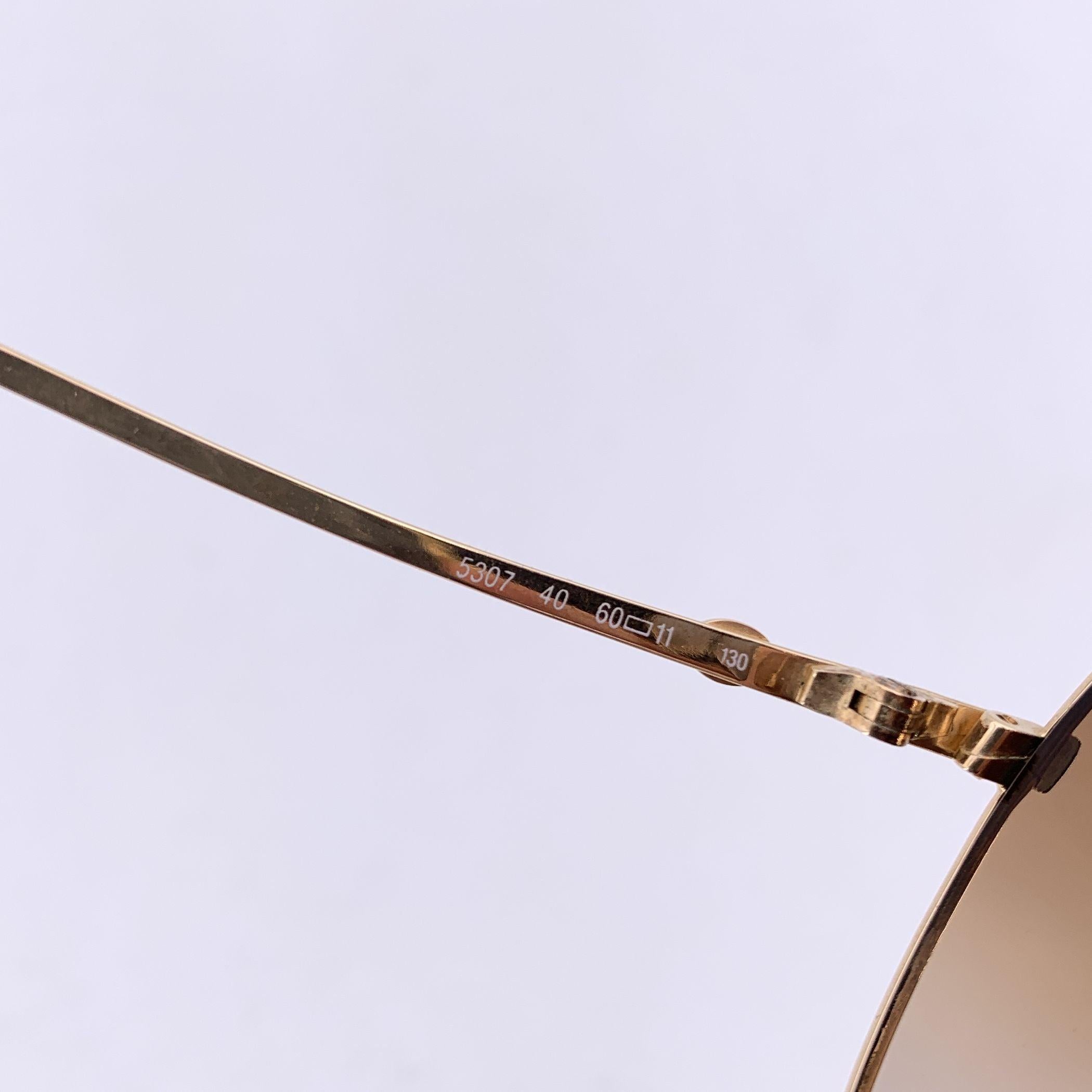 Women's or Men's Carrera Vintage Aviator Gold Metal Sunglasses 5307 40 60/11 130mm For Sale